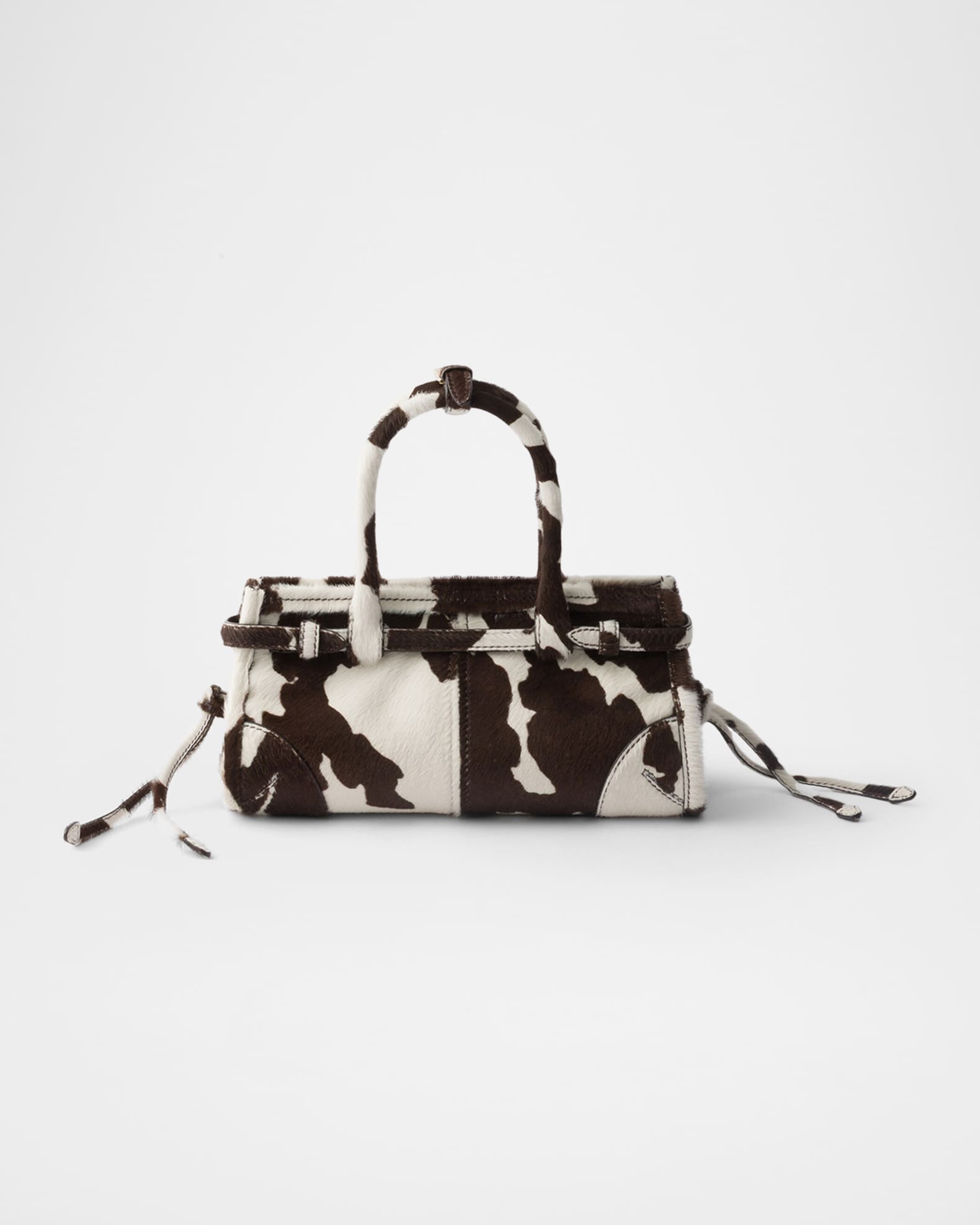 Prada Bonnie Mini Spotted-Print Pony Hair Handbag | Neiman Marcus