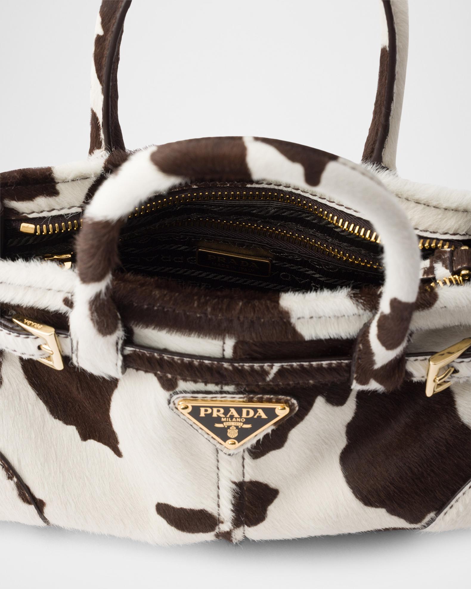 PRADA ハンドバッグ　パイソン　アニマル Prada Bonnie Mini Spotted-Print Pony Hair Handbag | Neiman Marcus