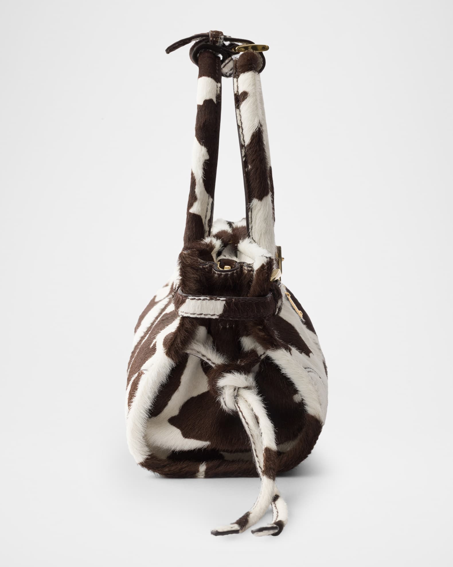 Prada Bonnie Mini Spotted-Print Pony Hair Handbag | Neiman Marcus