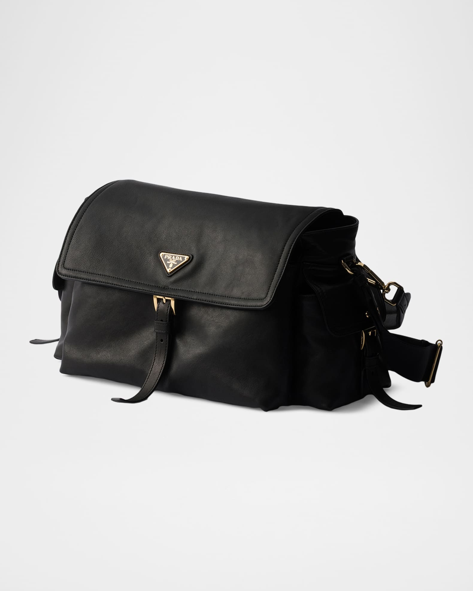 Prada Explore Large Nappa Leather Flap Shoulder Bag | Neiman Marcus