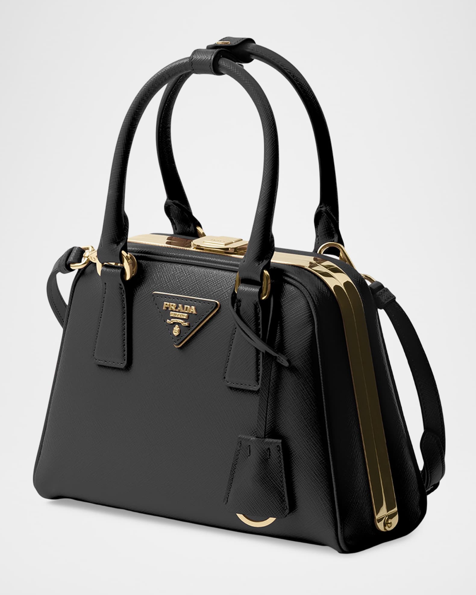 Prada Pyramid Saffiano Leather Mini Bag | Neiman Marcus