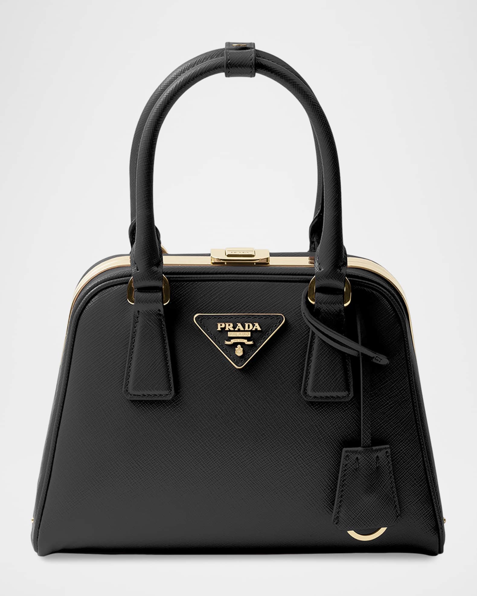 Prada Pyramid Saffiano Leather Mini Bag | Neiman Marcus