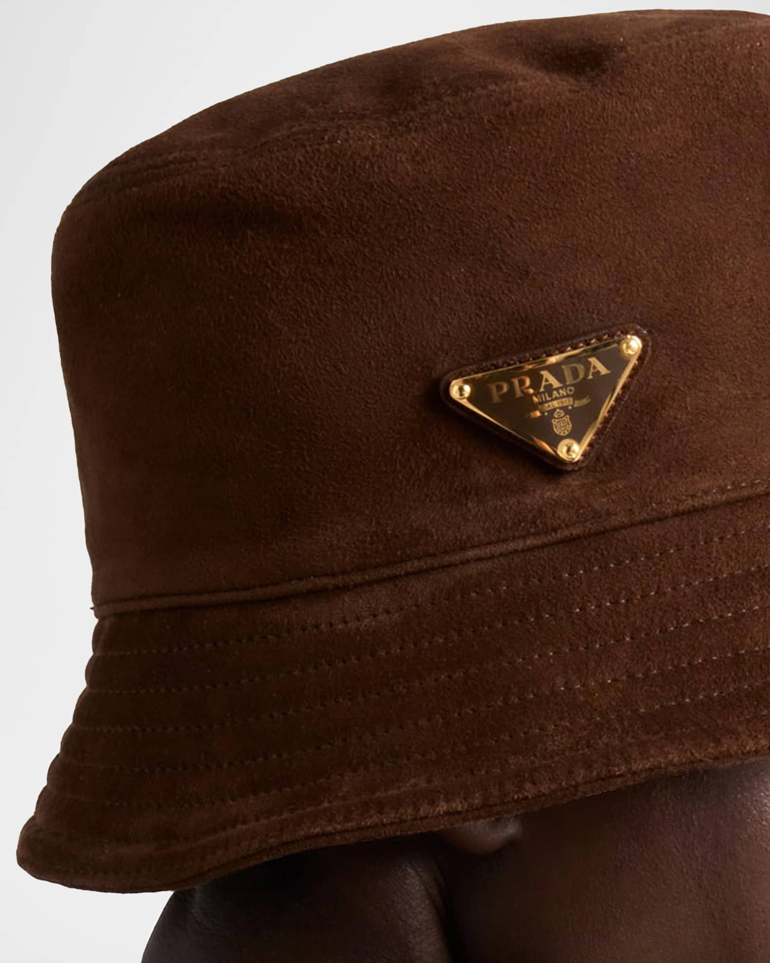 Prada Suede Bucket Hat | Neiman Marcus