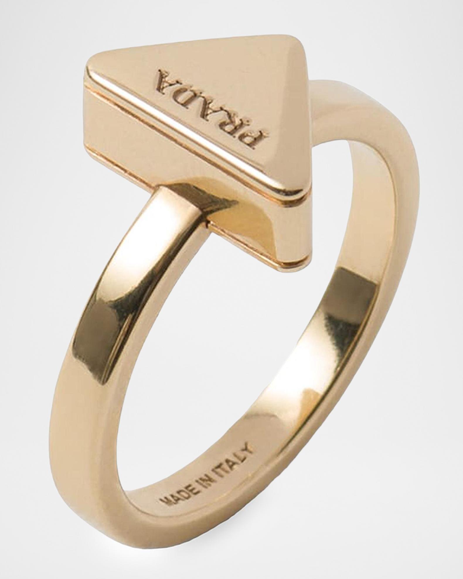 Prada Gold-Tone Metal Ring | Neiman Marcus