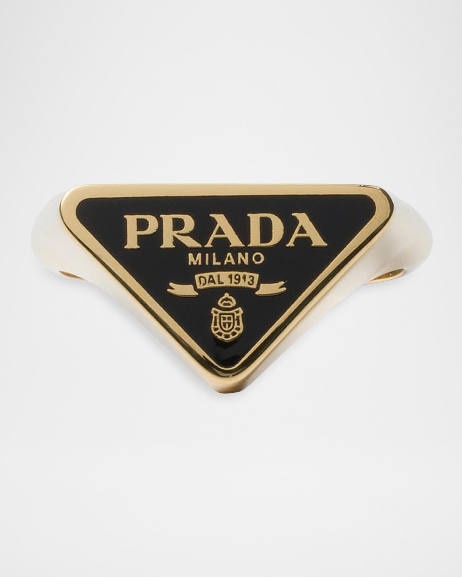 Prada Enameled Metal Ring | Neiman Marcus