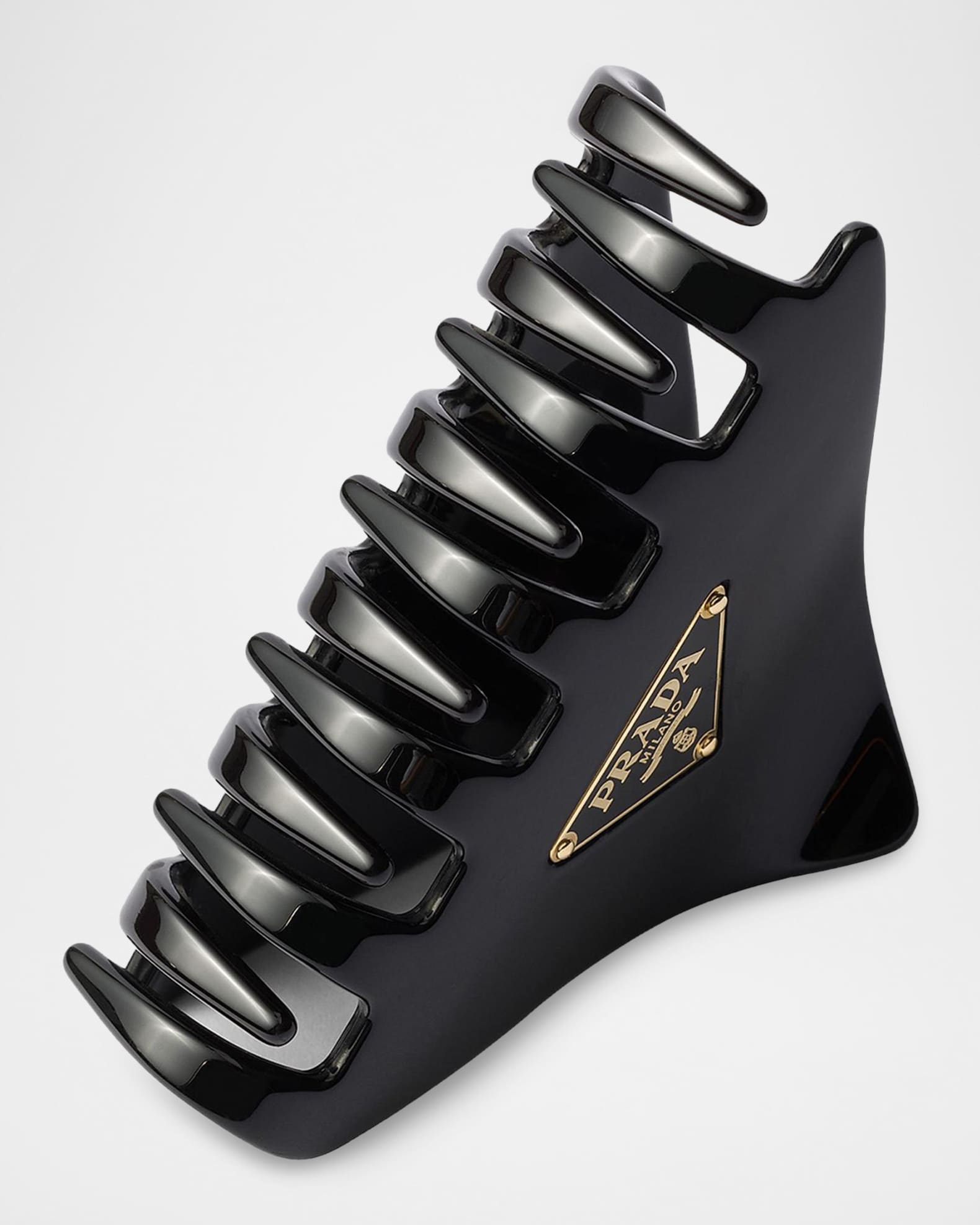 Prada Triangle Plexiglass Claw Clip | Neiman Marcus