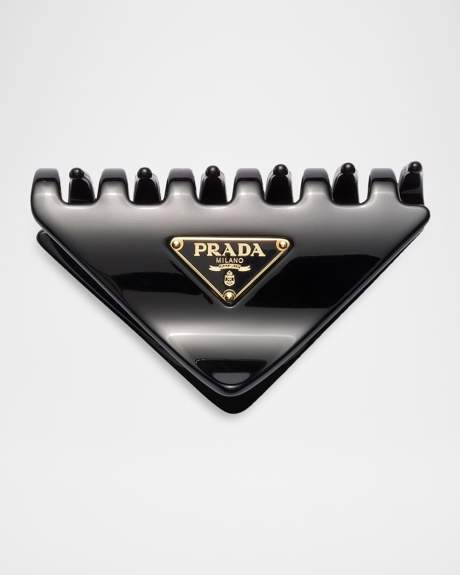 Prada Triangle Plexiglass Claw Clip | Neiman Marcus