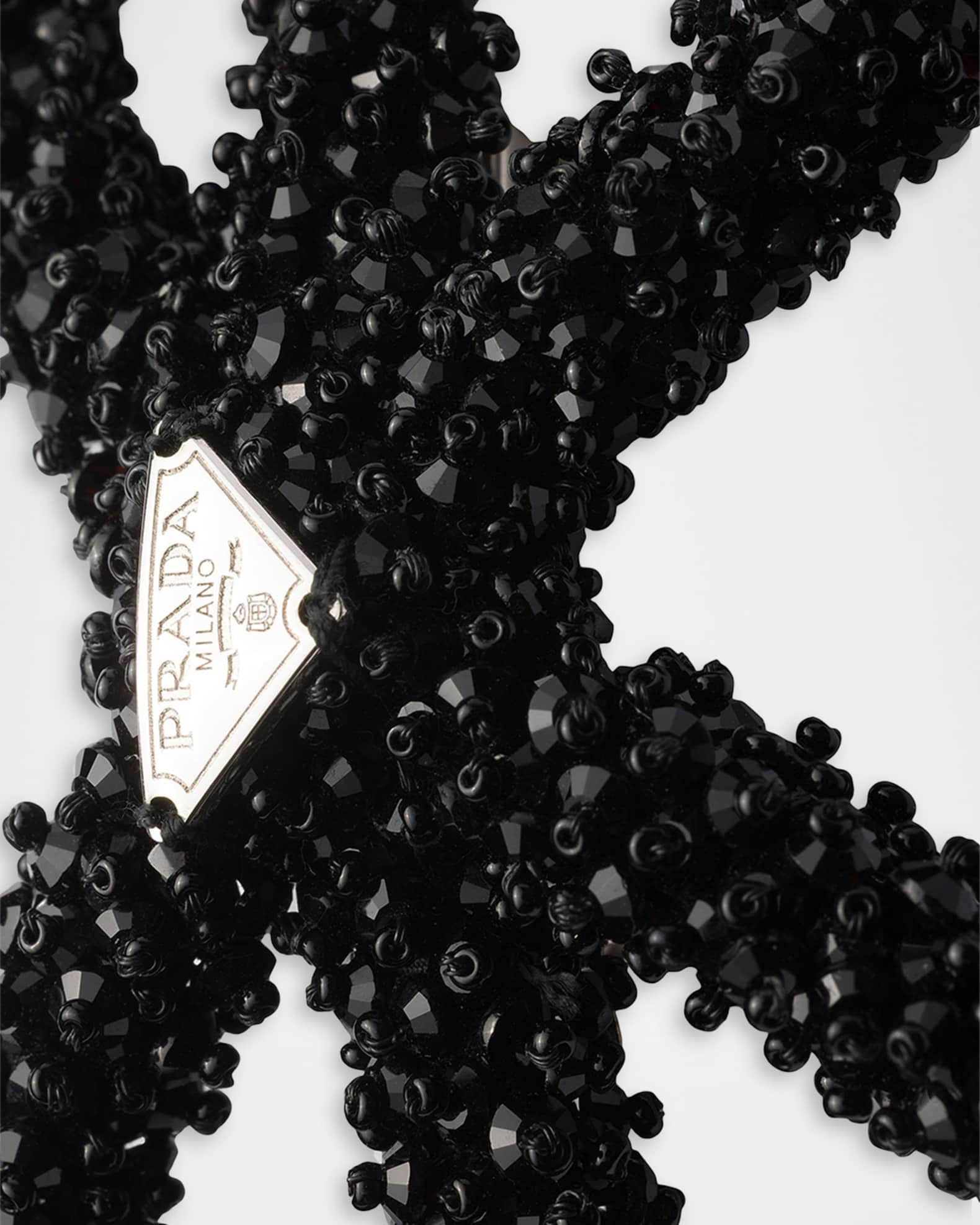 Prada Crystal-Embellished Bow Hair Clip | Neiman Marcus