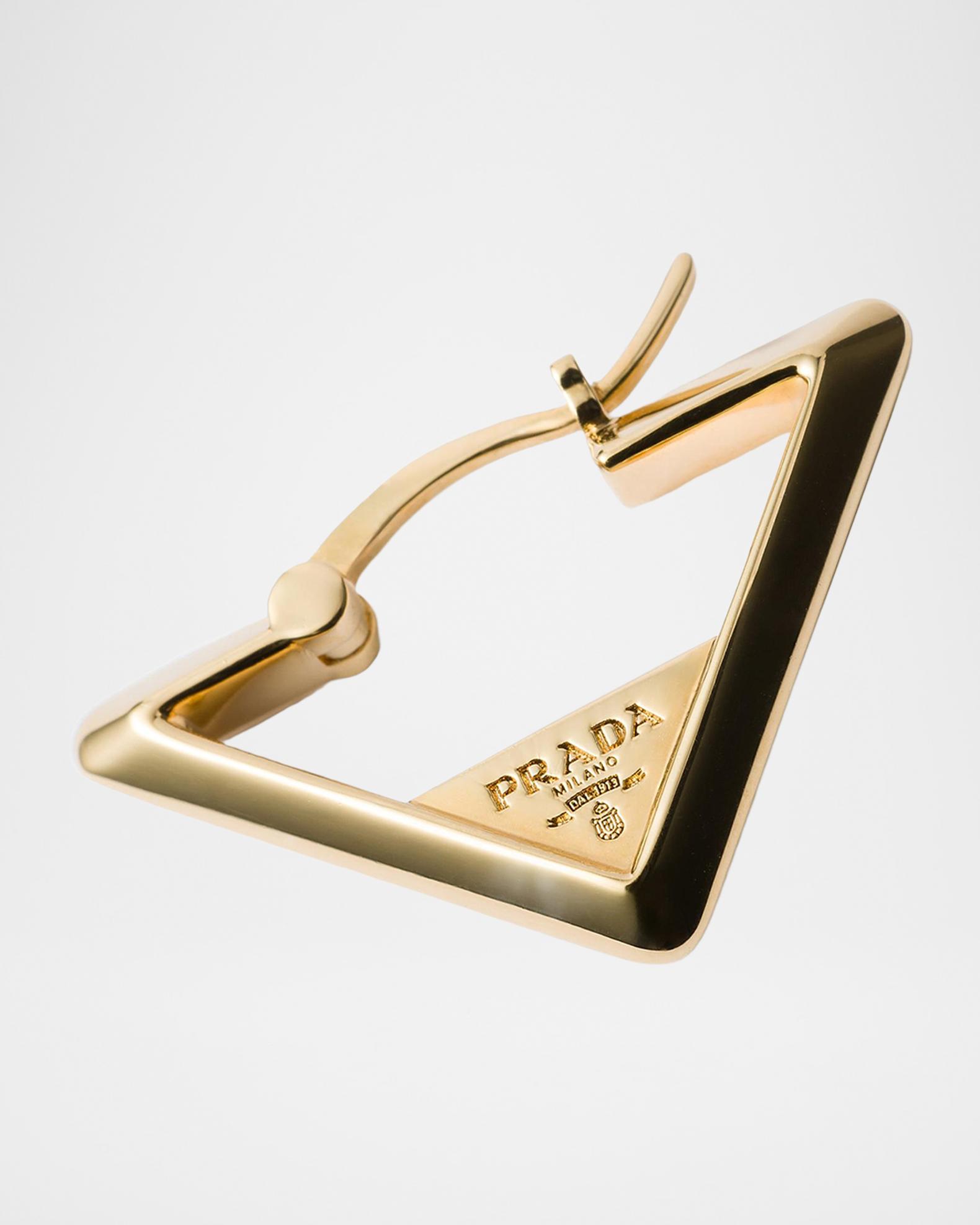Prada Metal Triangle Earrings | Neiman Marcus