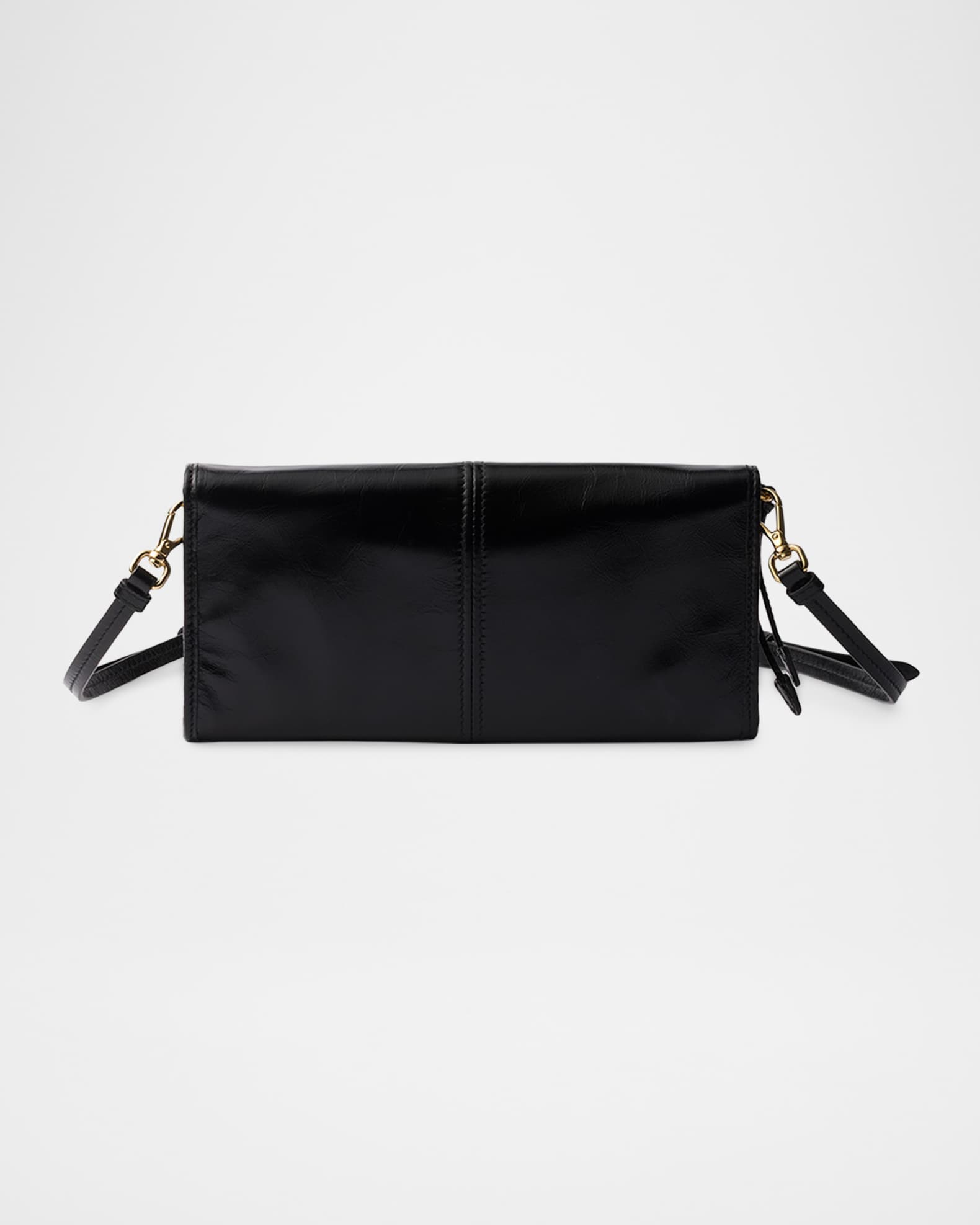Prada Leather Wallet with Shoulder Strap | Neiman Marcus