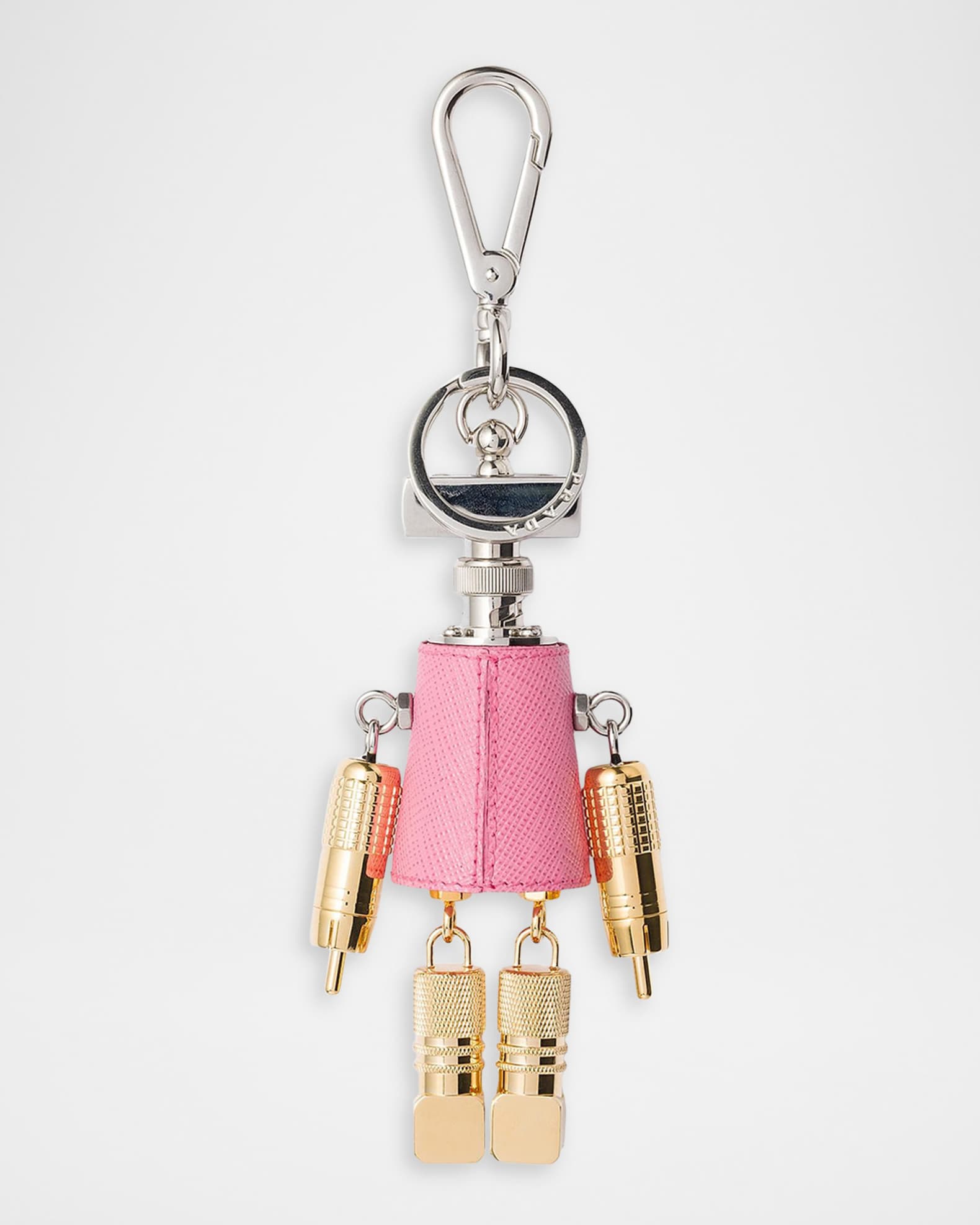 Prada Robot Saffiano Leather Keychain Bag Charm | Neiman Marcus