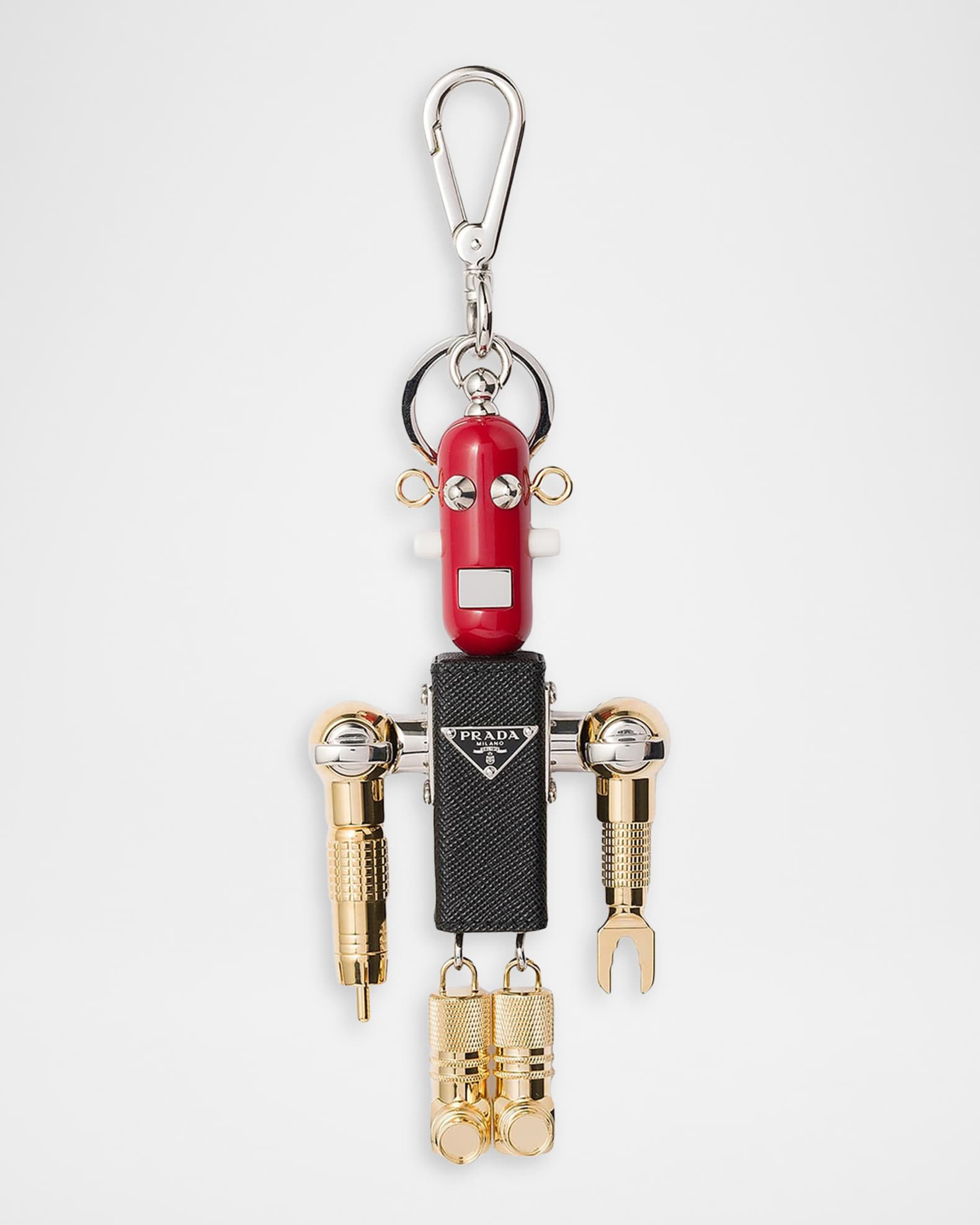 Prada Robot Saffiano Leather Keychain Bag Charm | Neiman Marcus