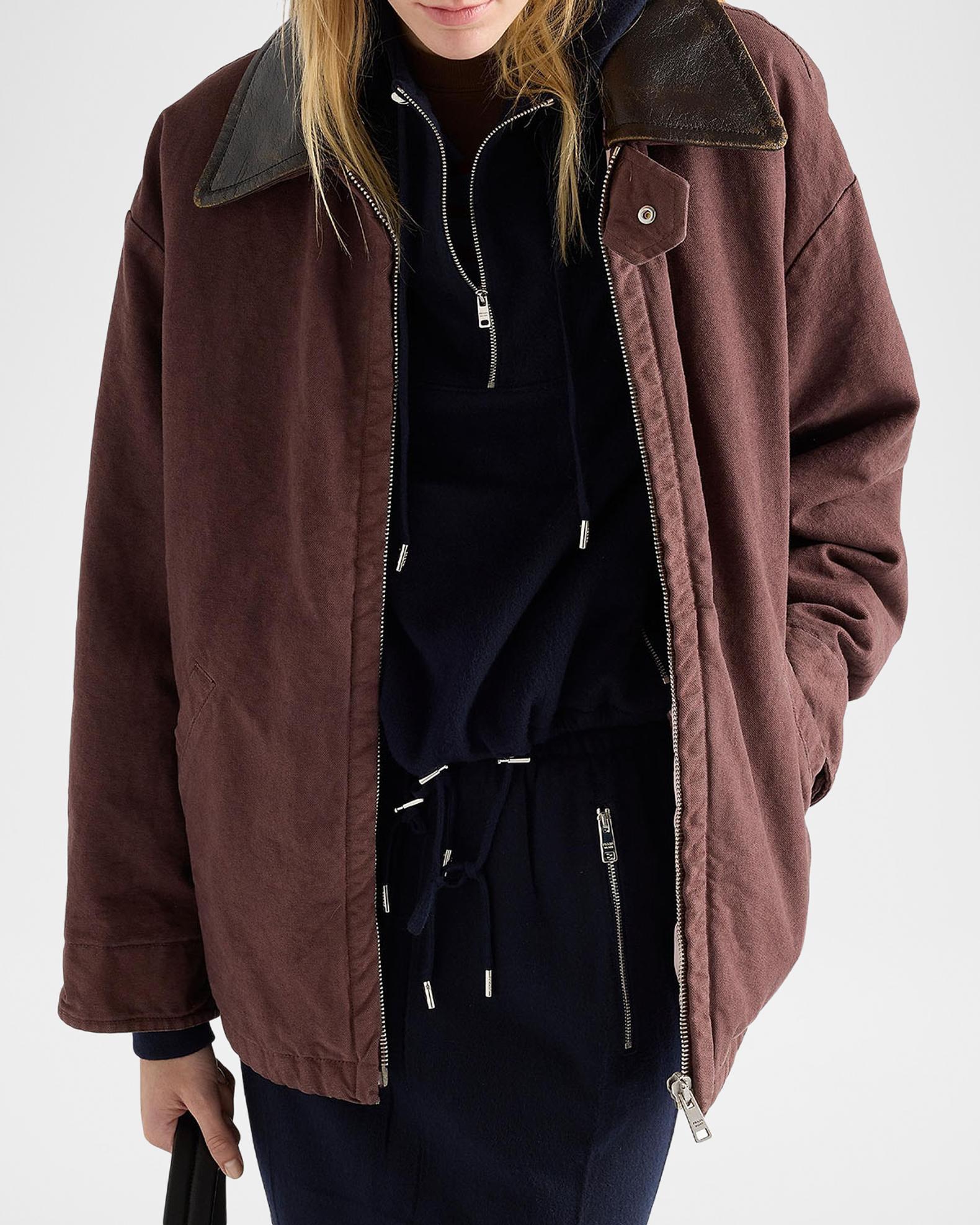 Prada Old Canvas Caban Jacket | Neiman Marcus