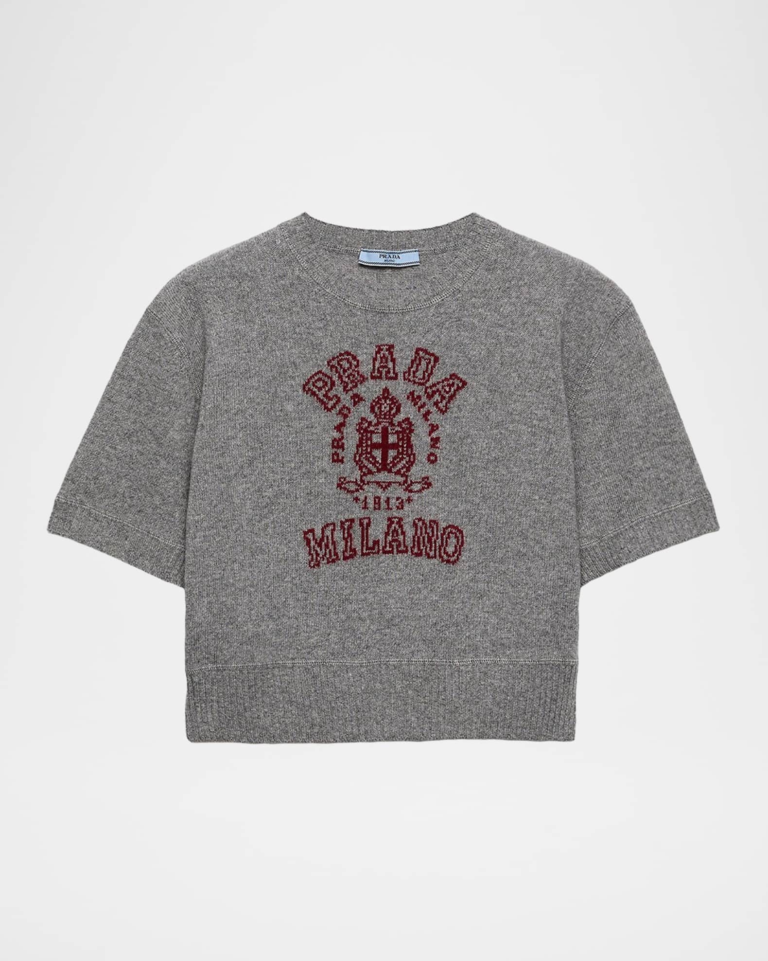 Prada Wool And Cashmere Intarsia Sweater | Neiman Marcus