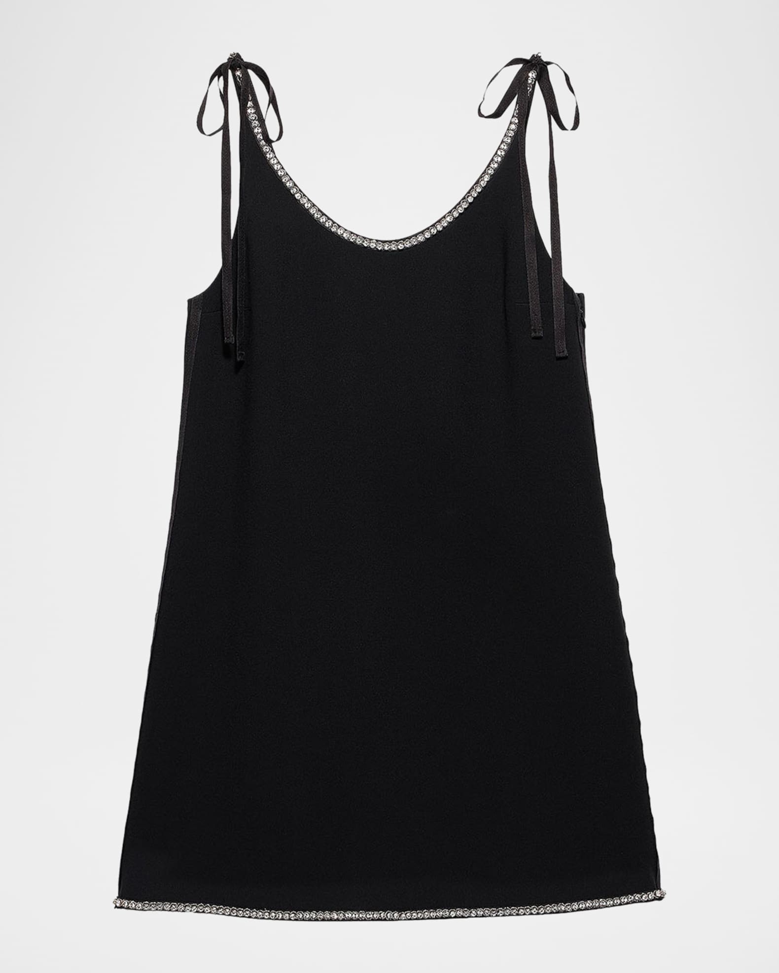 Prada Compact Sabl Mini-dress, Woman, Black, Size 44