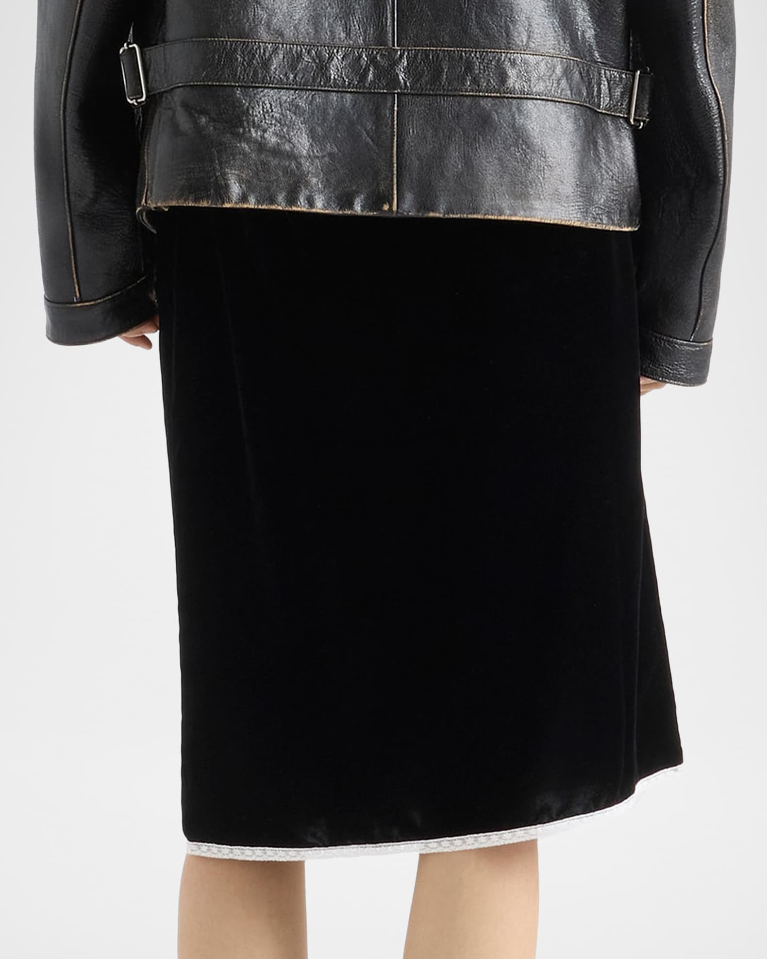 Prada Velvet Pencil Skirt | Neiman Marcus