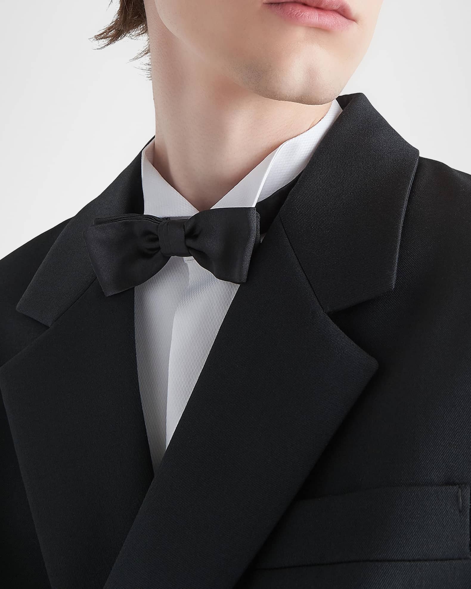 Prada Men's Pre-Knotted Silk Bow Tie | Neiman Marcus