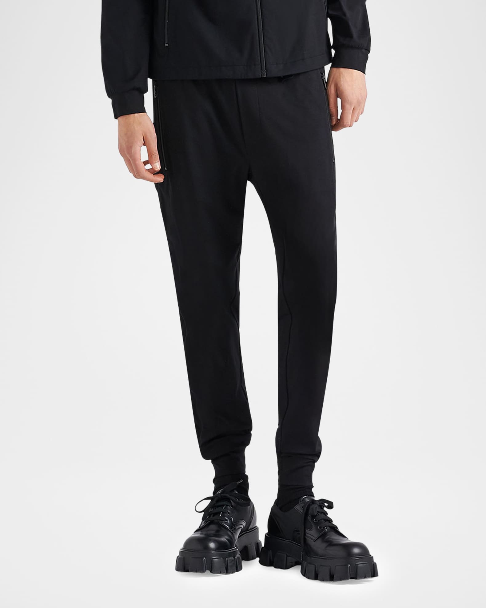 Prada Men's Technical Cotton and Re-Nylon Pants | Neiman Marcus