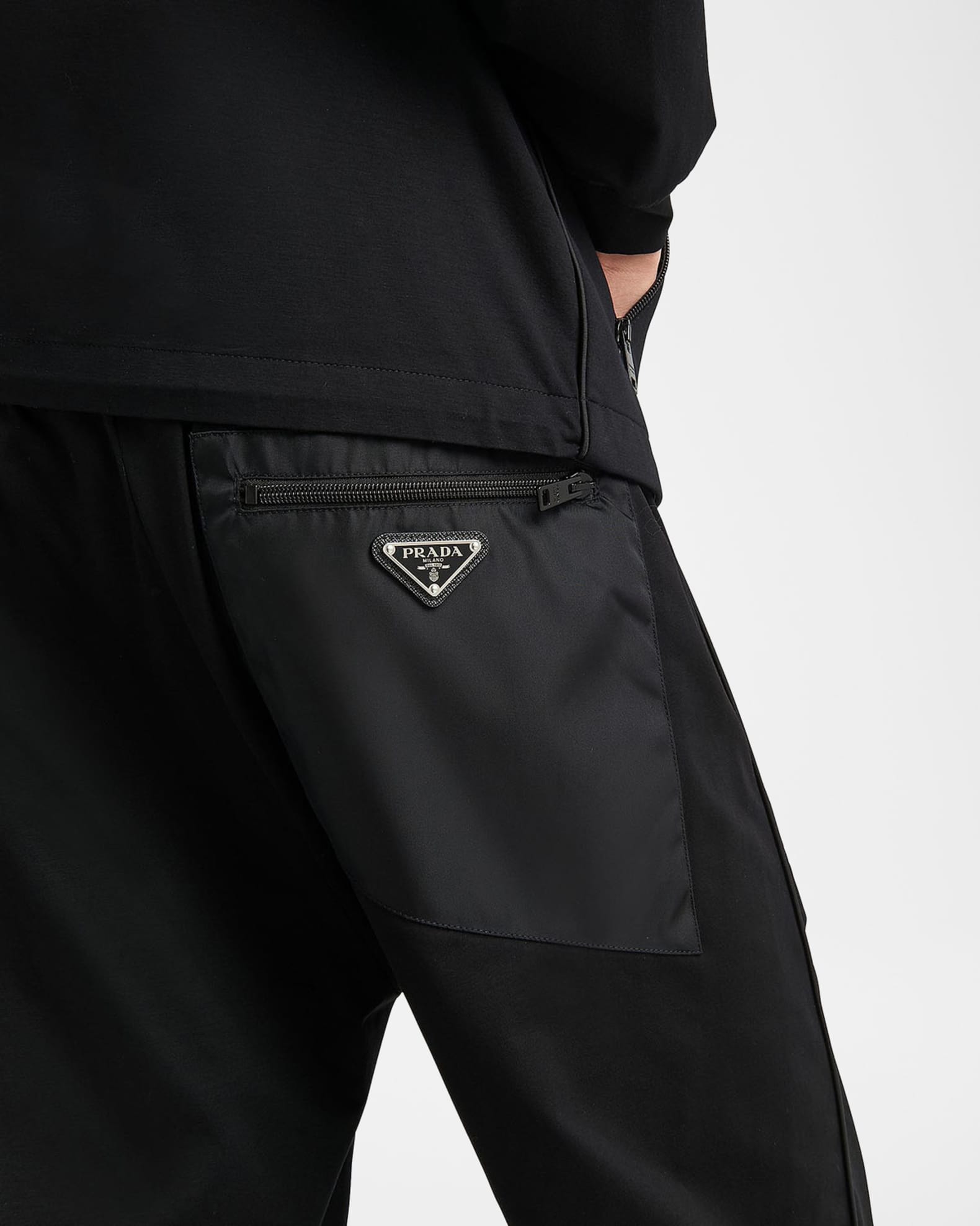 Prada Men's Technical Cotton and Re-Nylon Pants | Neiman Marcus