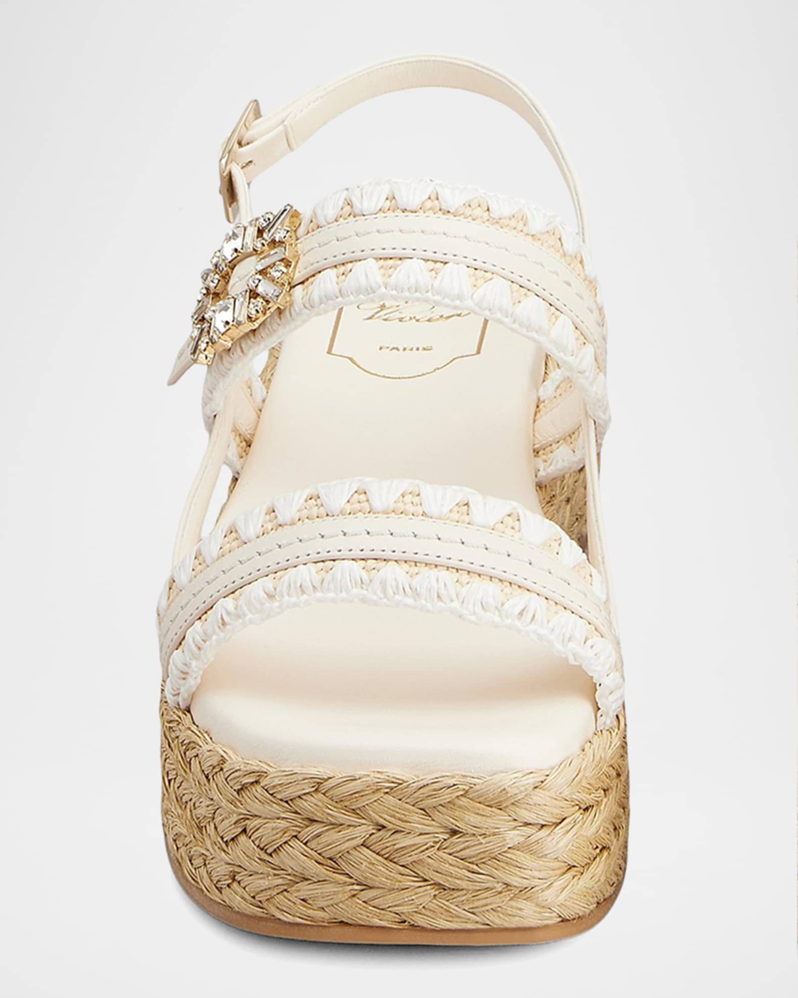 Roger Vivier Summer Strass Platform Espadrille Sandals | Neiman Marcus