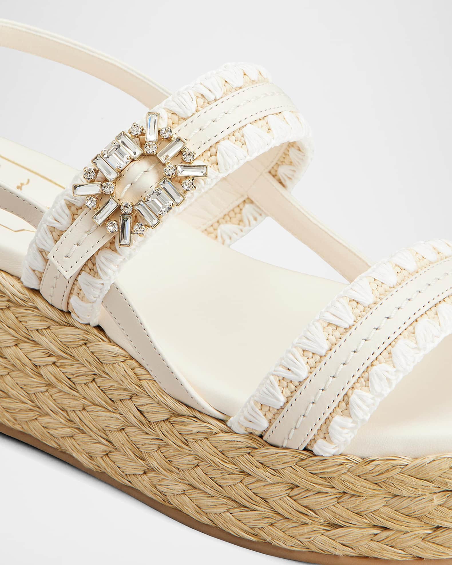 Roger Vivier Summer Strass Platform Espadrille Sandals | Neiman Marcus