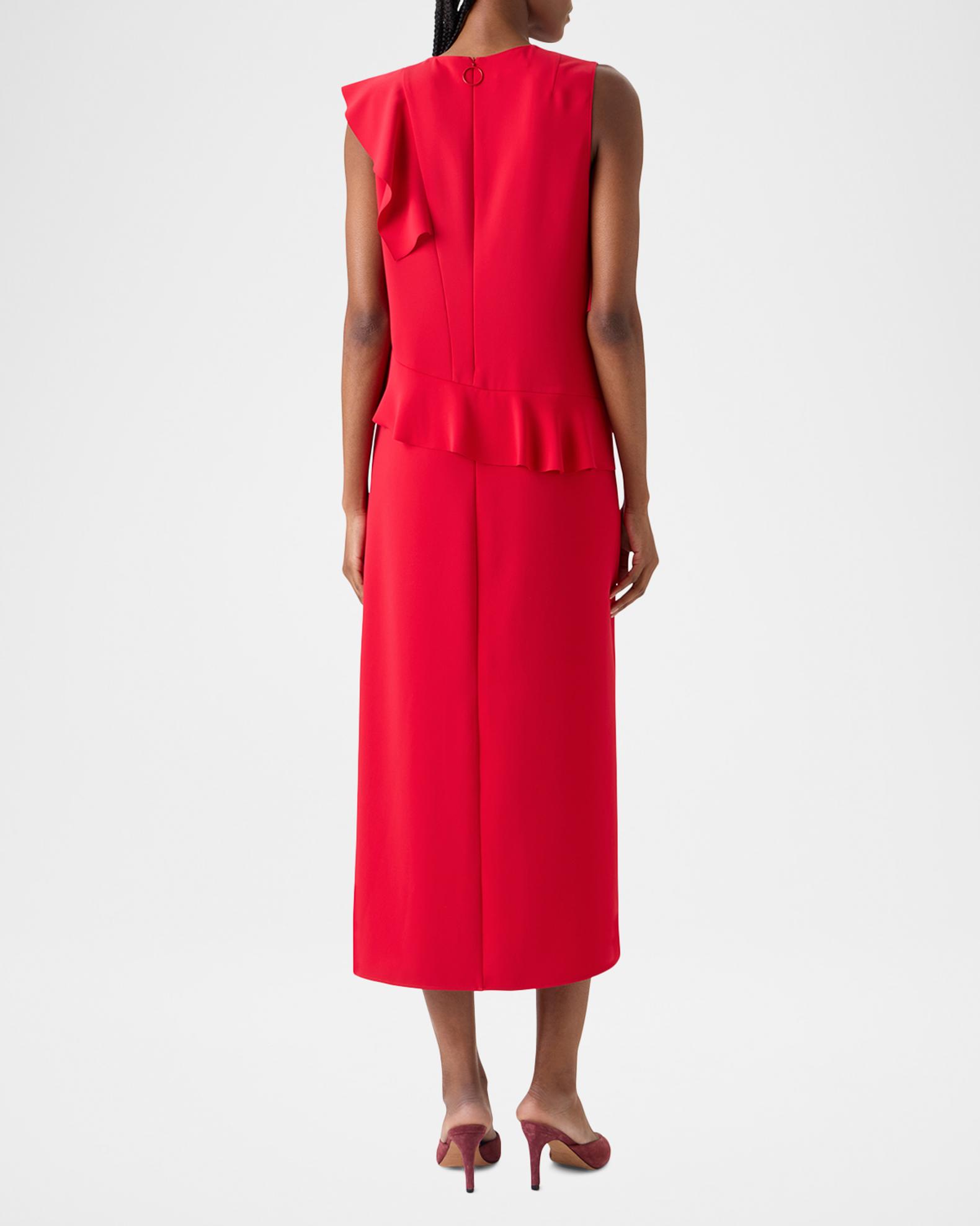 Akris punto Sleeveless Flounce-Detail Tunic Midi Dress | Neiman Marcus
