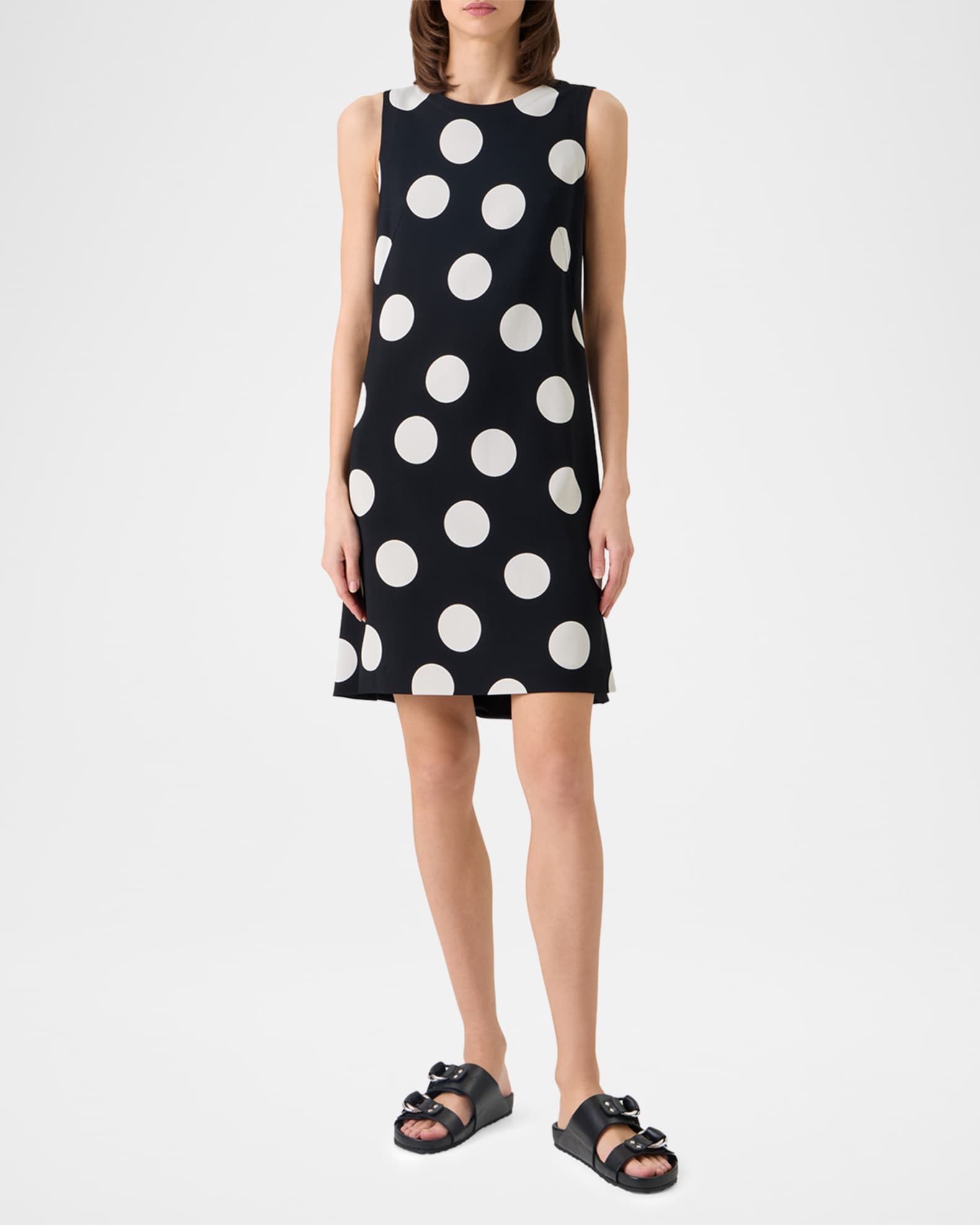 AKRIS punto ノースリーブトップス サイズ8 黒 Akris punto Sleeveless XL Polka Dot Shift Dress | Neiman Marcus