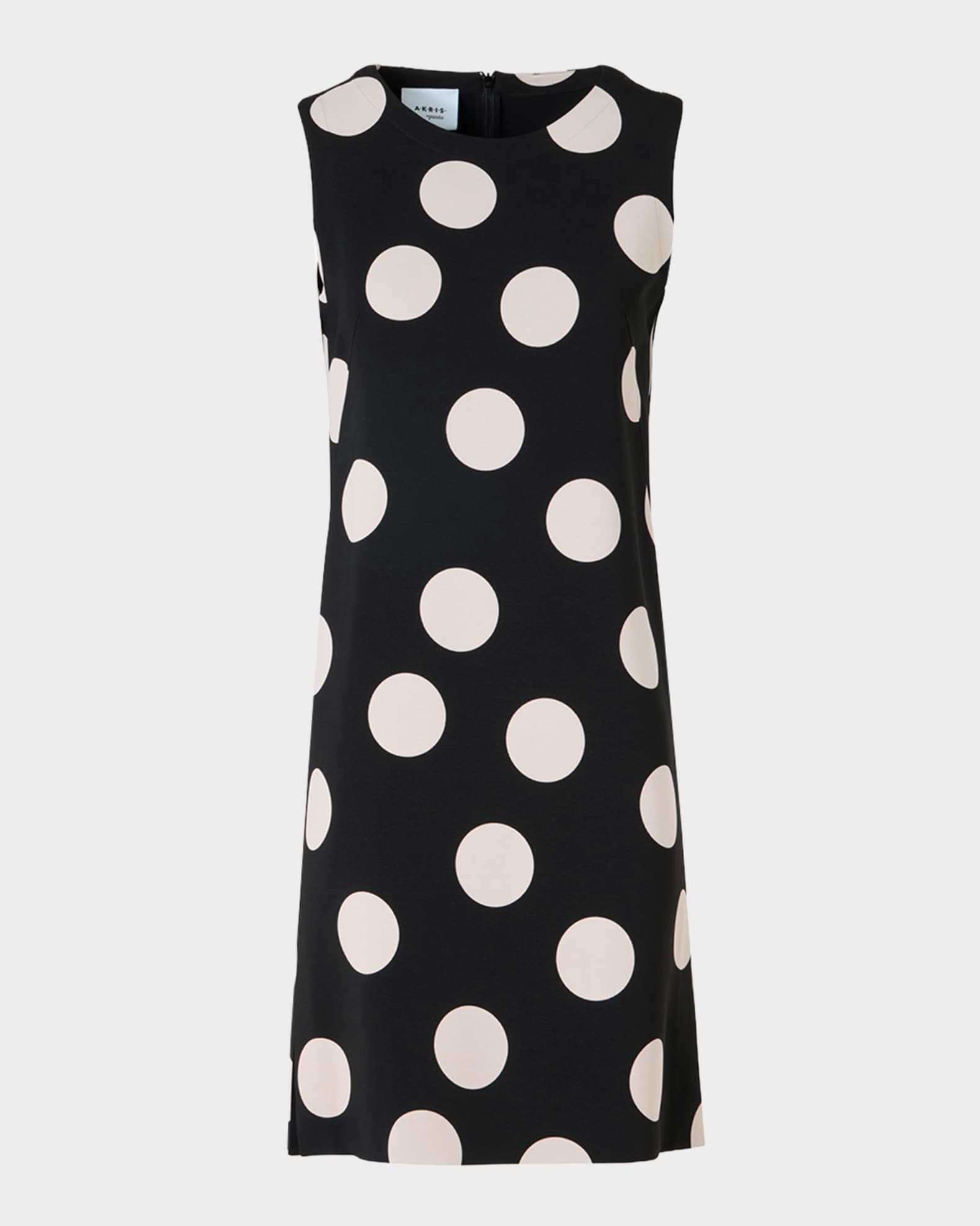 Akris punto Sleeveless XL Polka Dot Shift Dress | Neiman Marcus