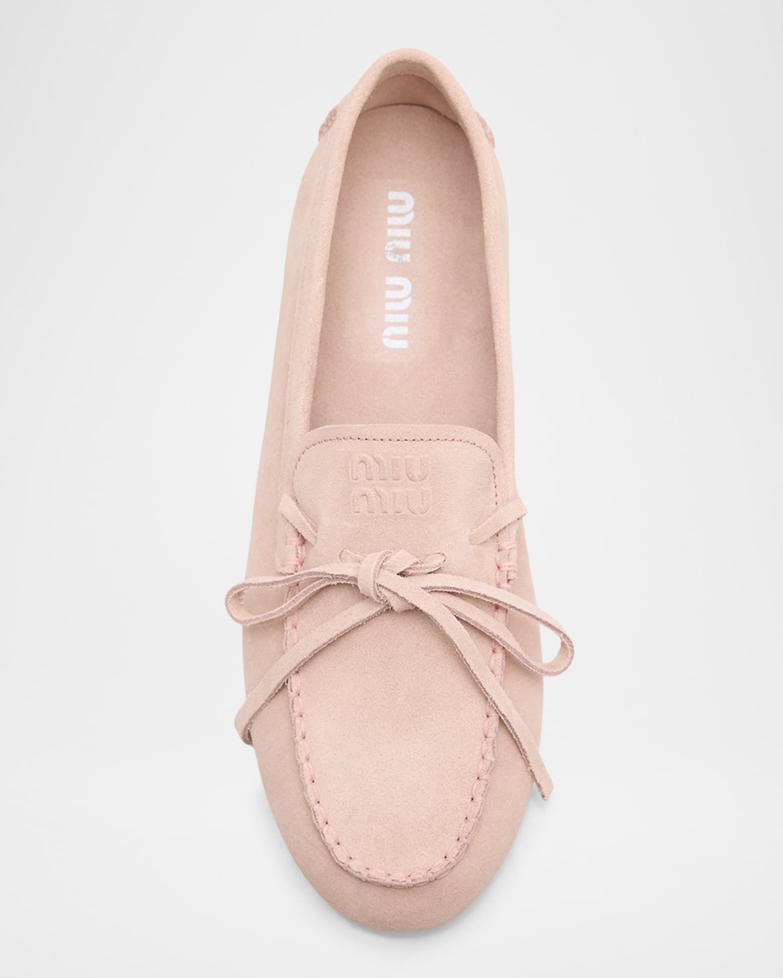 Miu Miu Suede Moccasin Loafers | Neiman Marcus