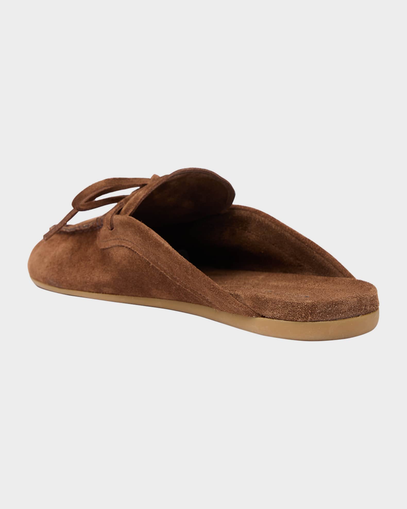 Miu Miu Sabot Suede Moccasin Mules | Neiman Marcus