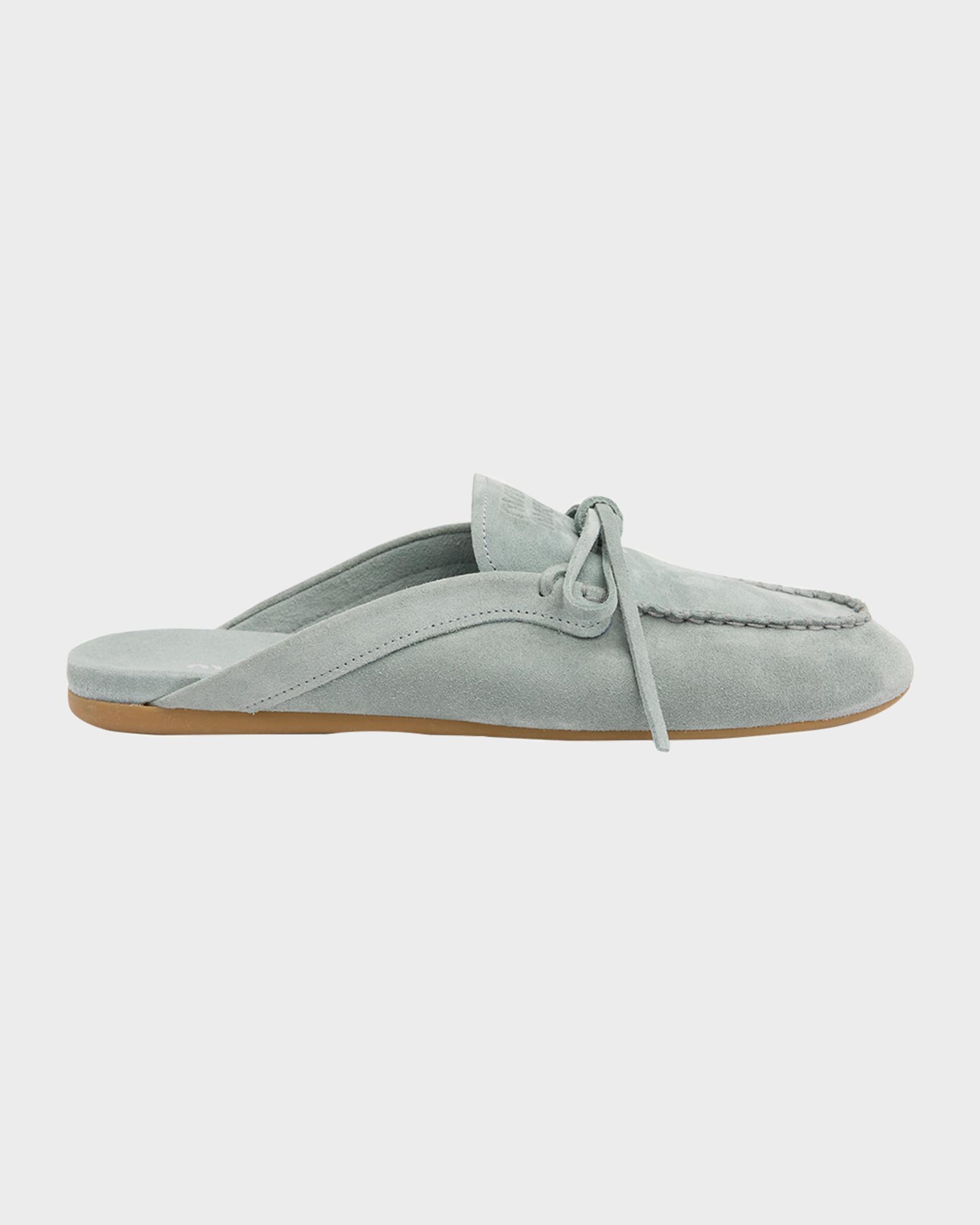 Miu Miu Sabot Suede Moccasin Mules | Neiman Marcus