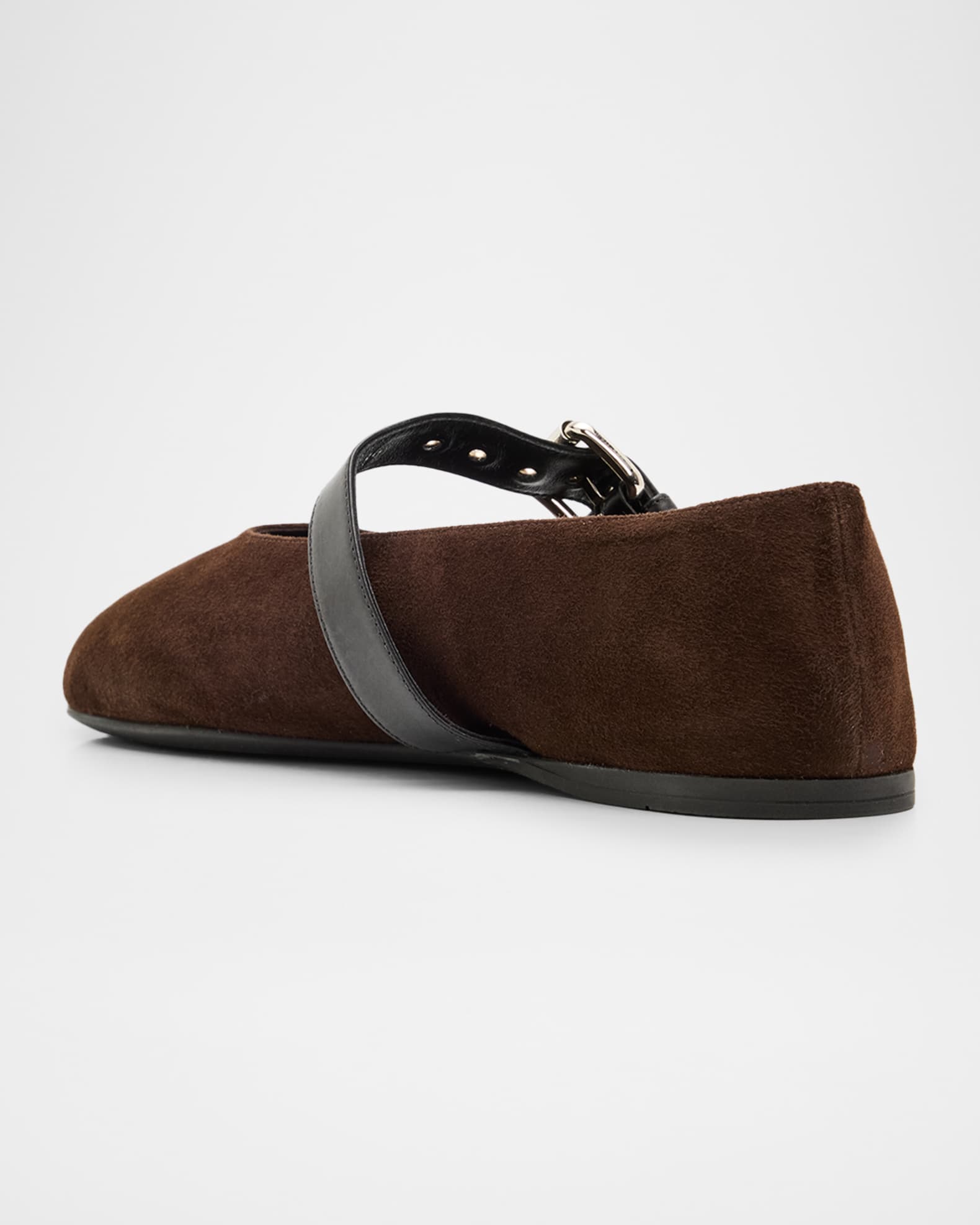 Miu Miu Suede Mary Jane Ballerina Flats | Neiman Marcus
