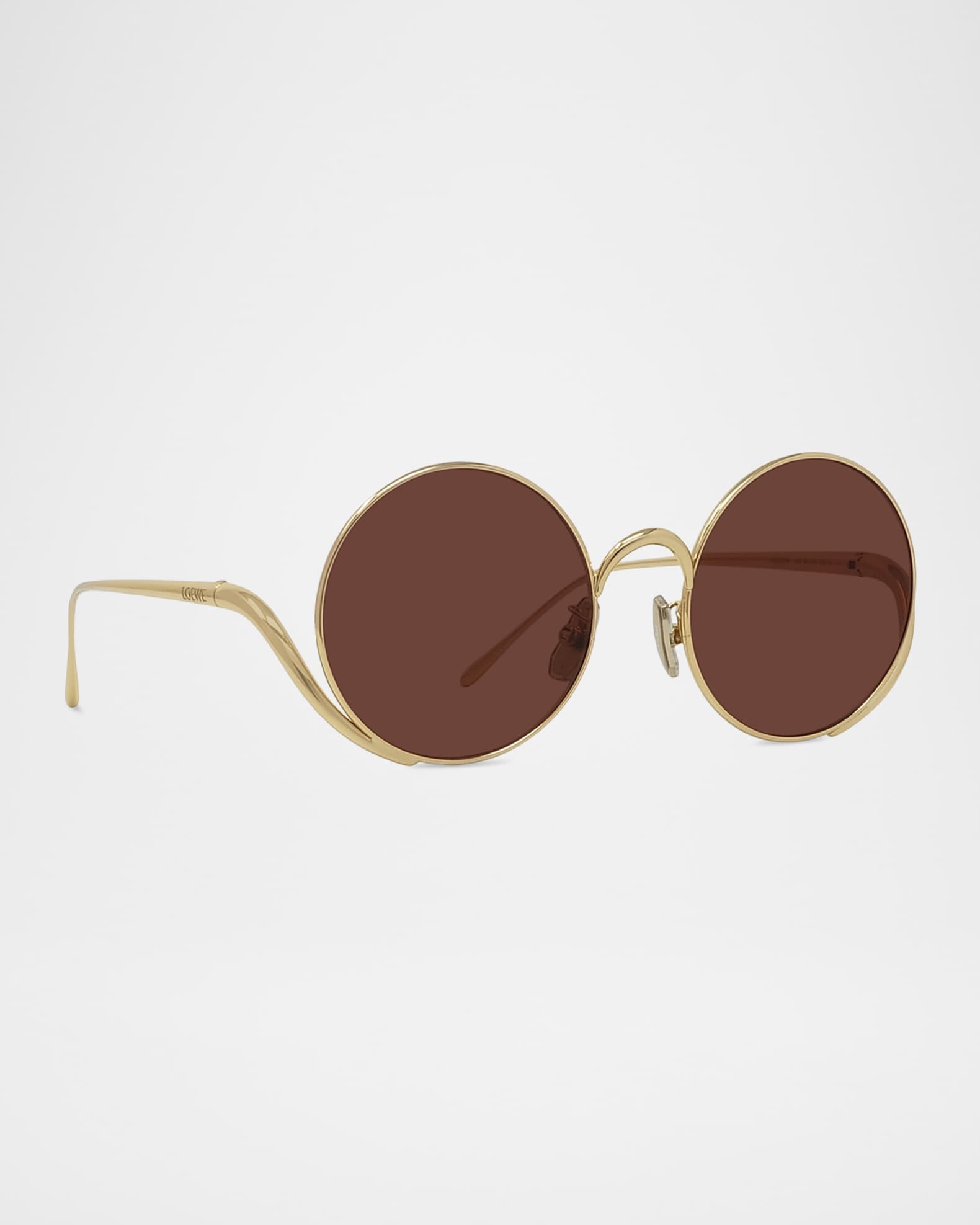Loewe Island 50mm Metal Rimless Round Sunglasses | Neiman Marcus