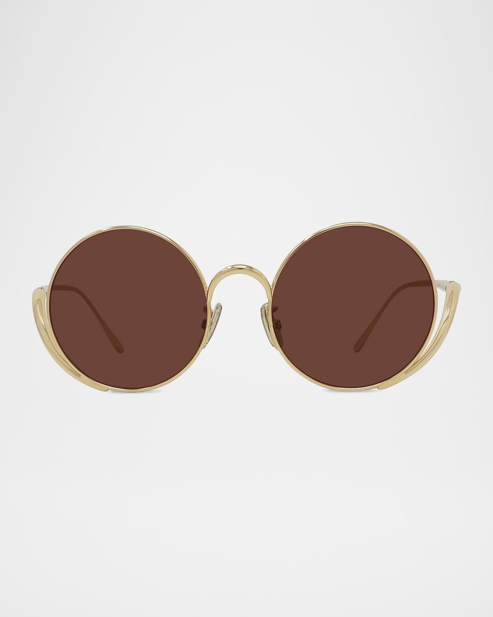 Loewe Island 50mm Metal Rimless Round Sunglasses | Neiman Marcus