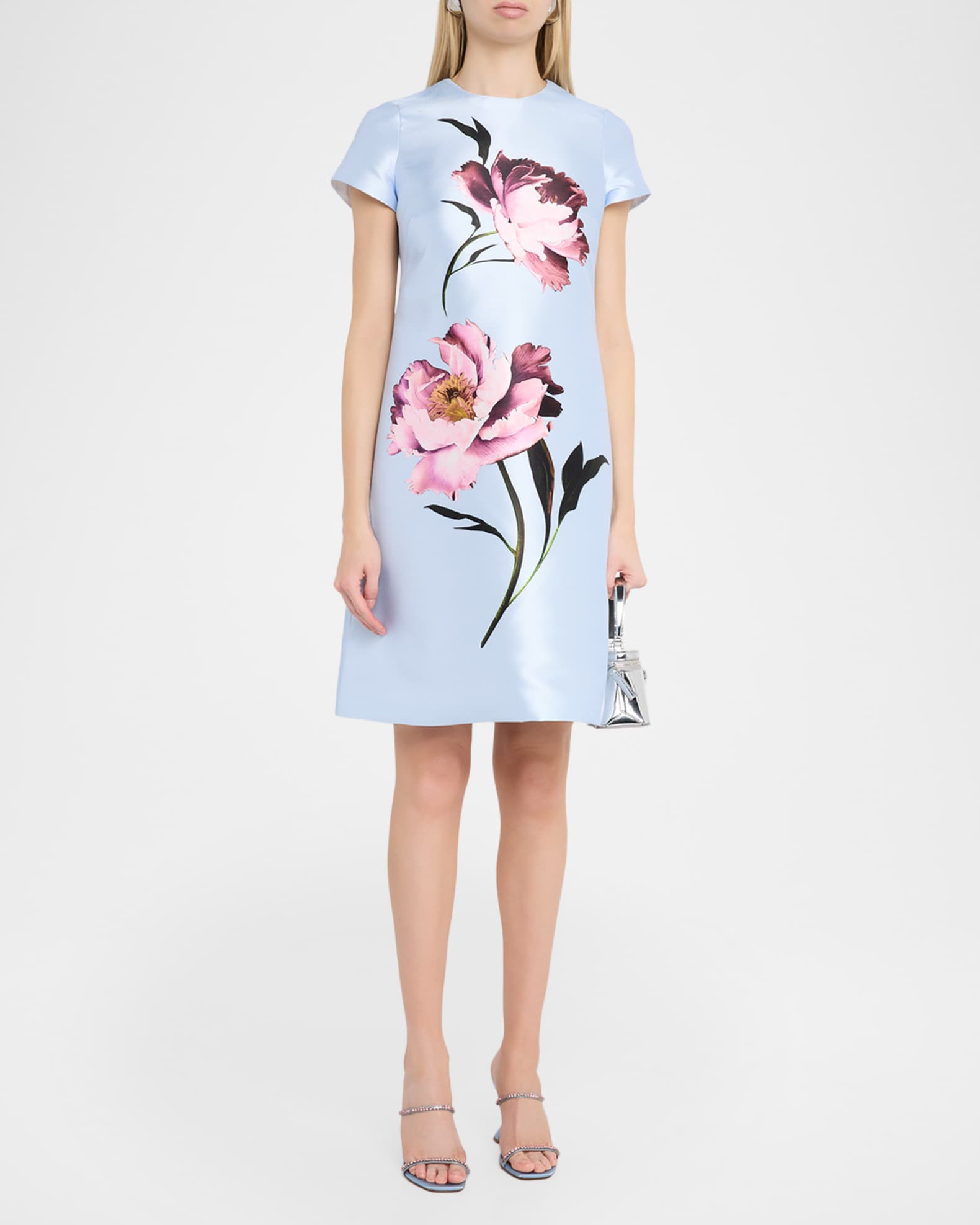 teri jon by rickie freeman cocktail dress Teri Jon By Rickie Freeman Tulle Applique Cocktail Dress In Metallic