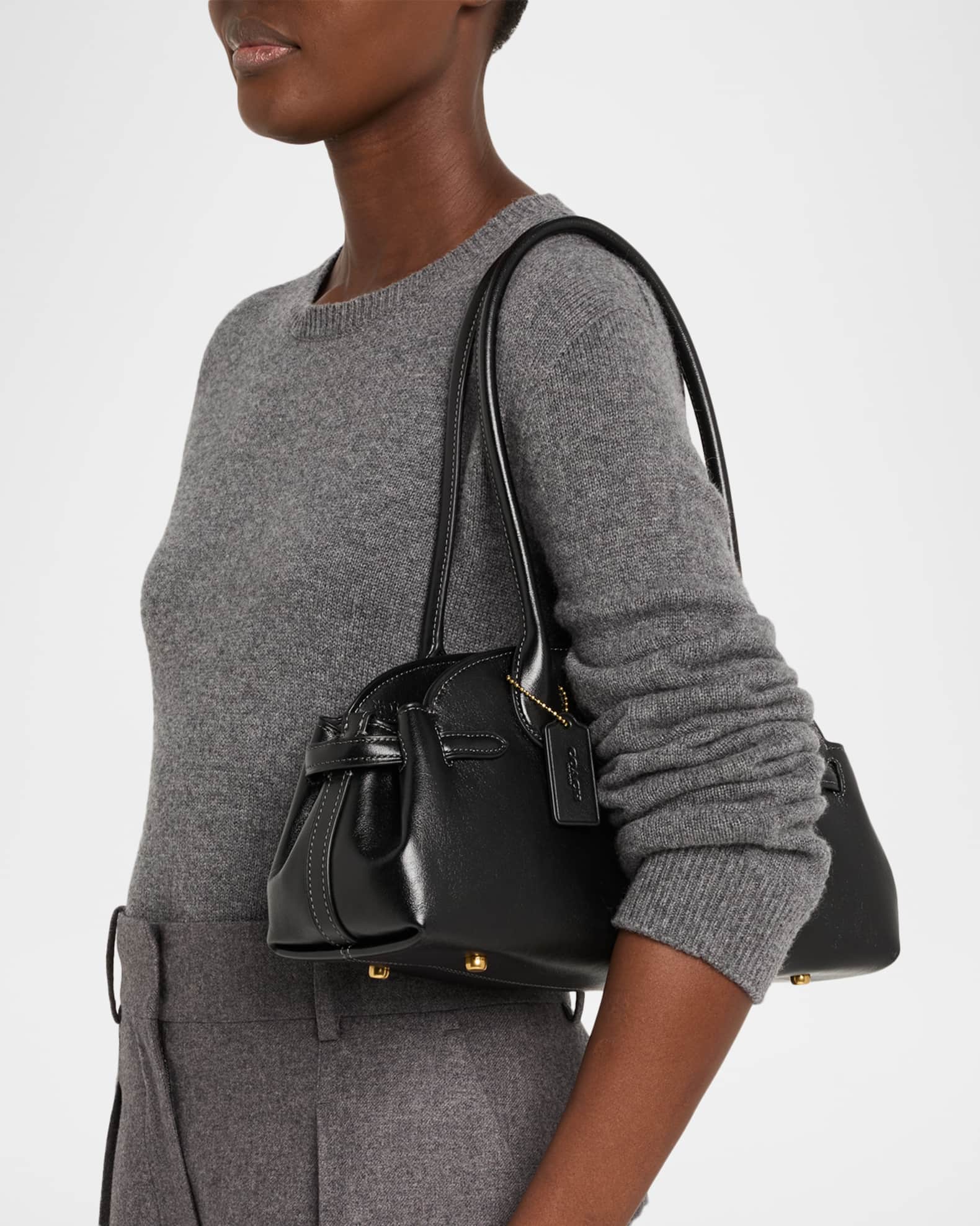 COACH Empire State Building バッグ Coach Empire Glazed Leather East-West Carryall Shoulder Bag