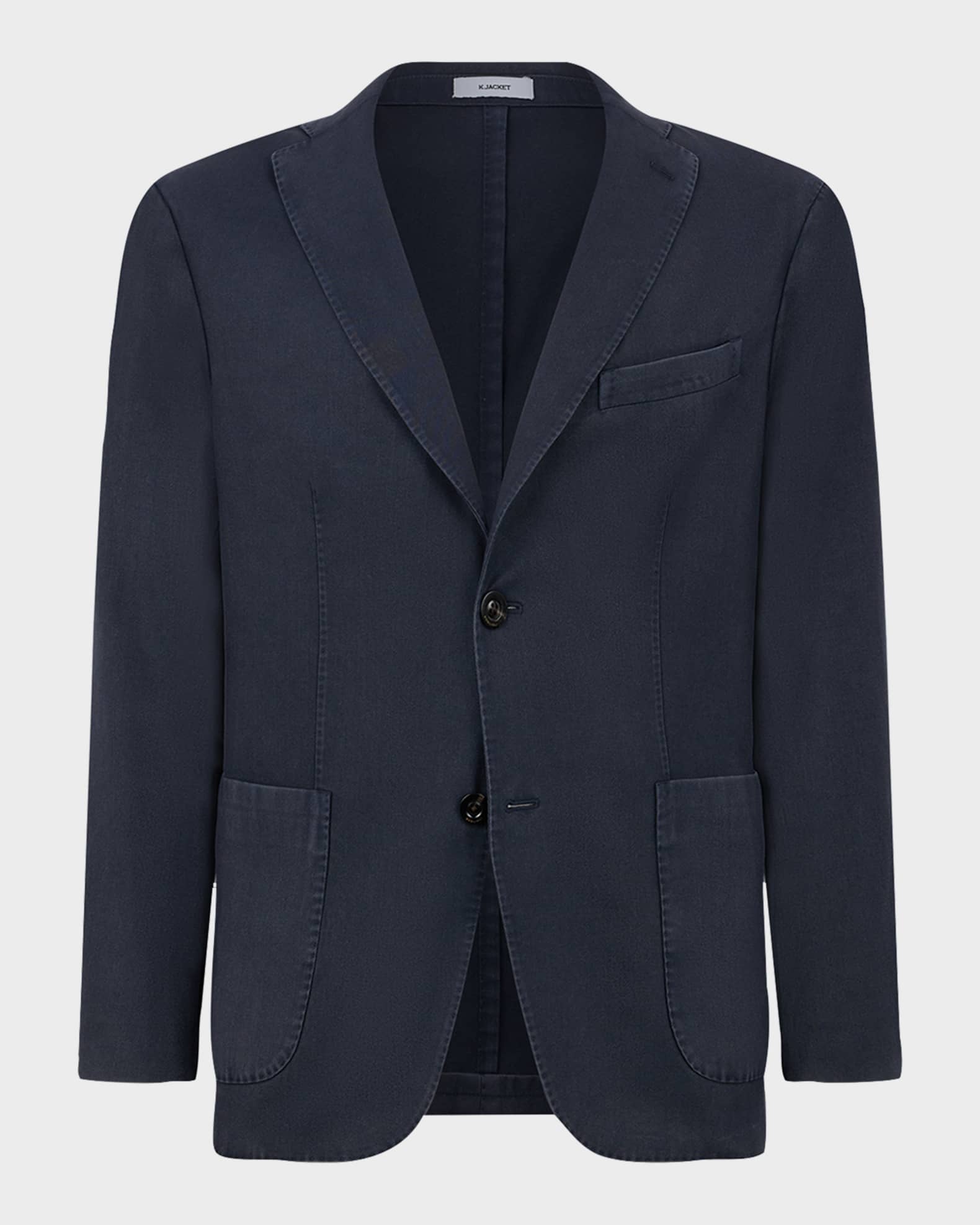 BOGLIOLI ボリオリ　ネイビー　K.JACKET コットン Boglioli Men's Wool European Fit K-Jacket | Neiman Marcus