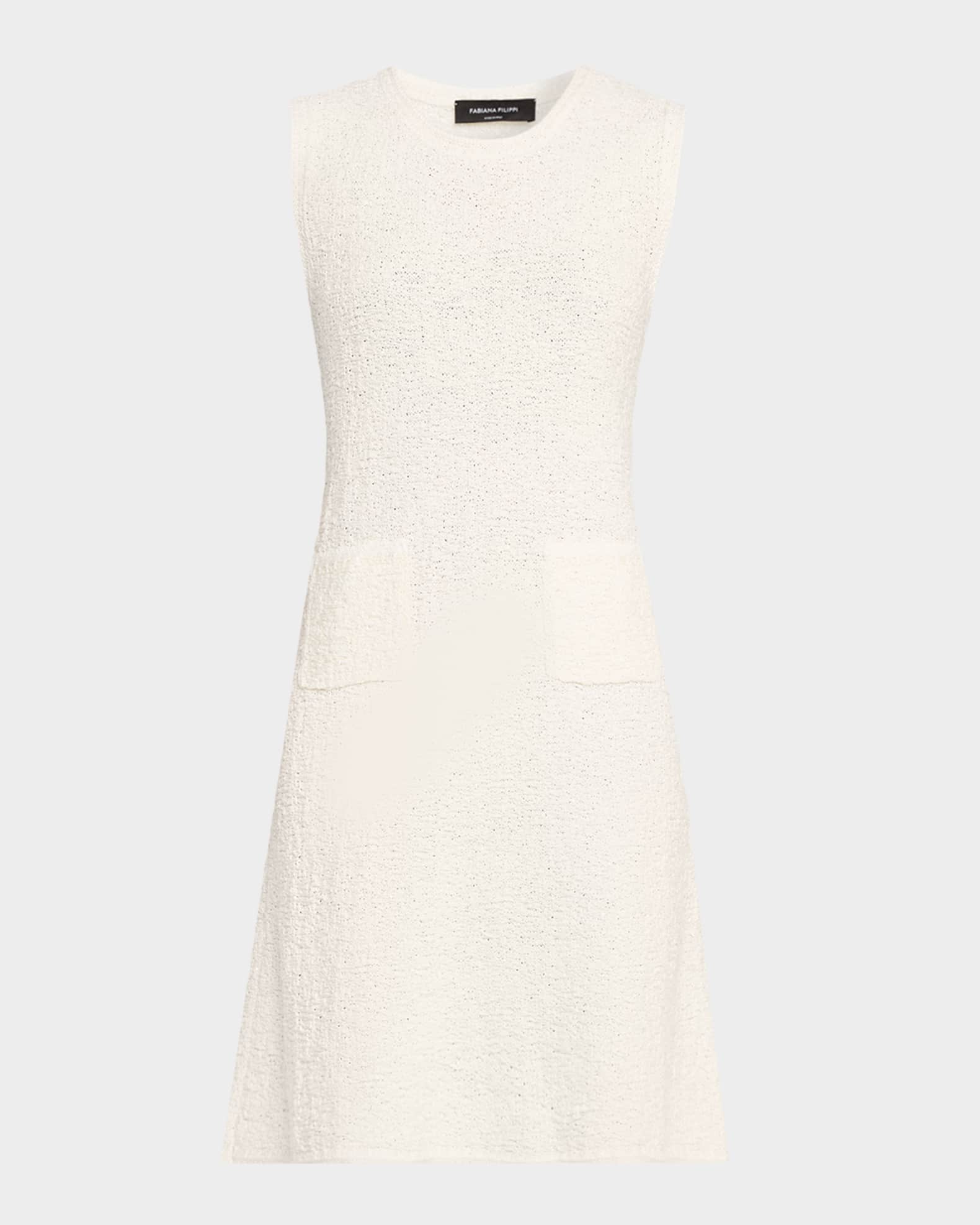 Fabiana Filippi Cotton Tweed Dress With Sequins, Butter Woman Butter