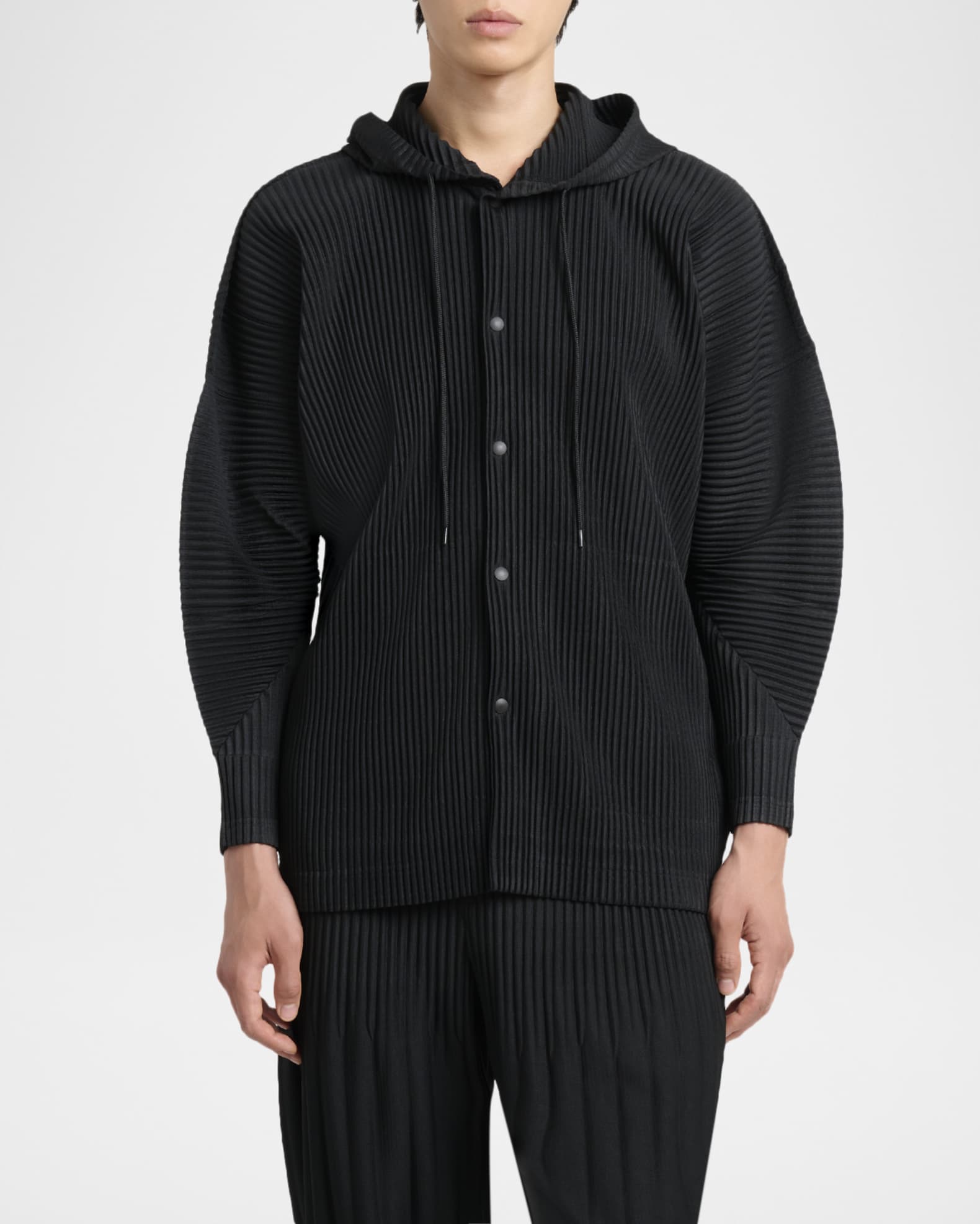 Homme Plisse Issey Miyake Men's Monthly Colors Pleated Snap-Front