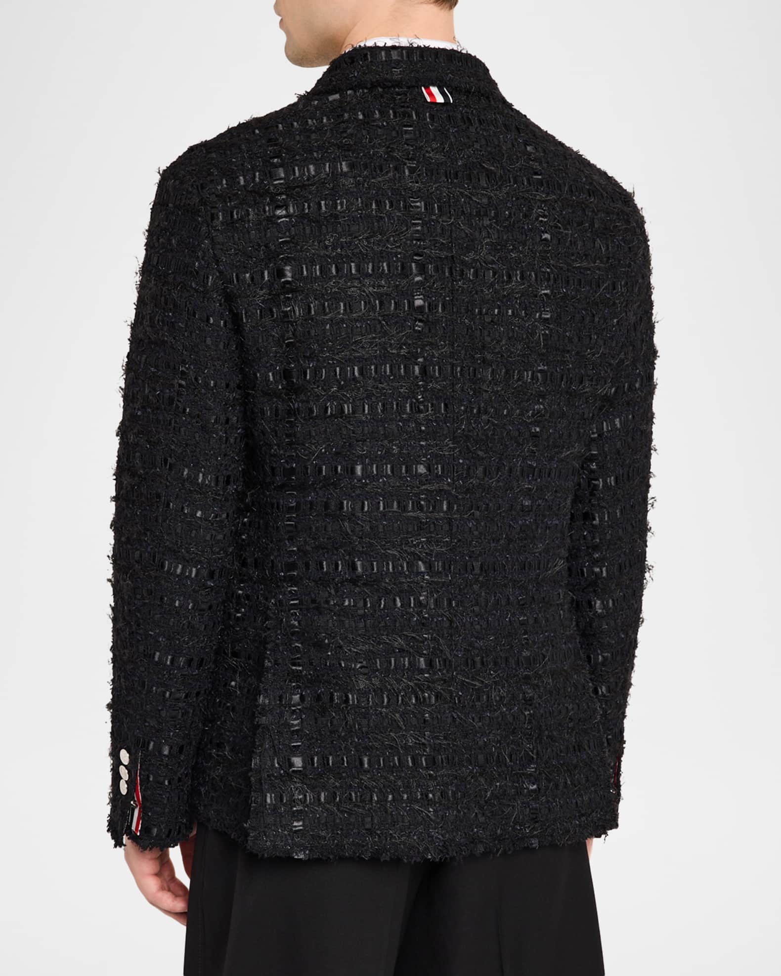 Thom Browne Men's Unconstructed Frayed Tweed Sport Coat | Neiman