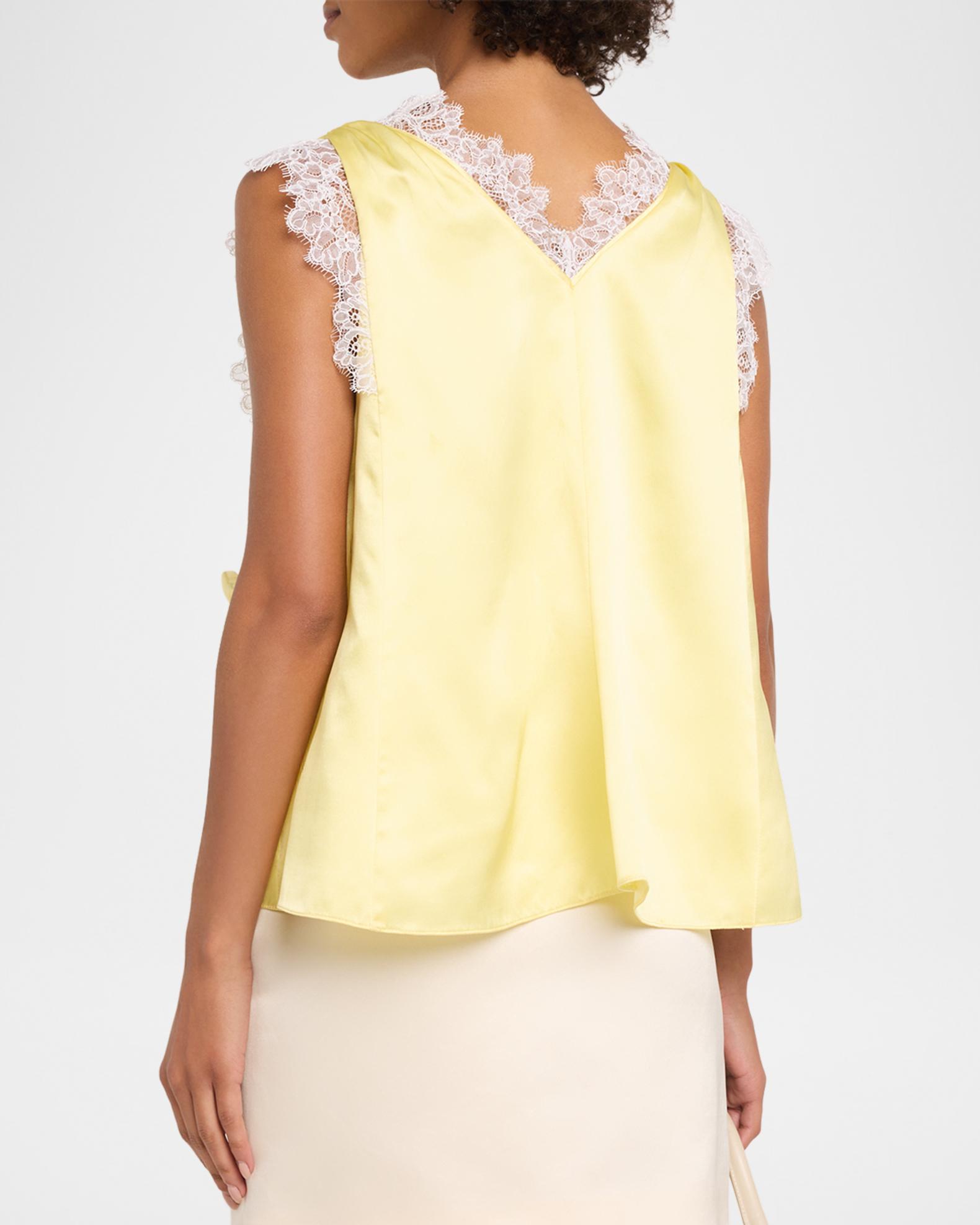 3.1 Phillip Lim Sleeveless Satin V-Neck Top | Neiman Marcus