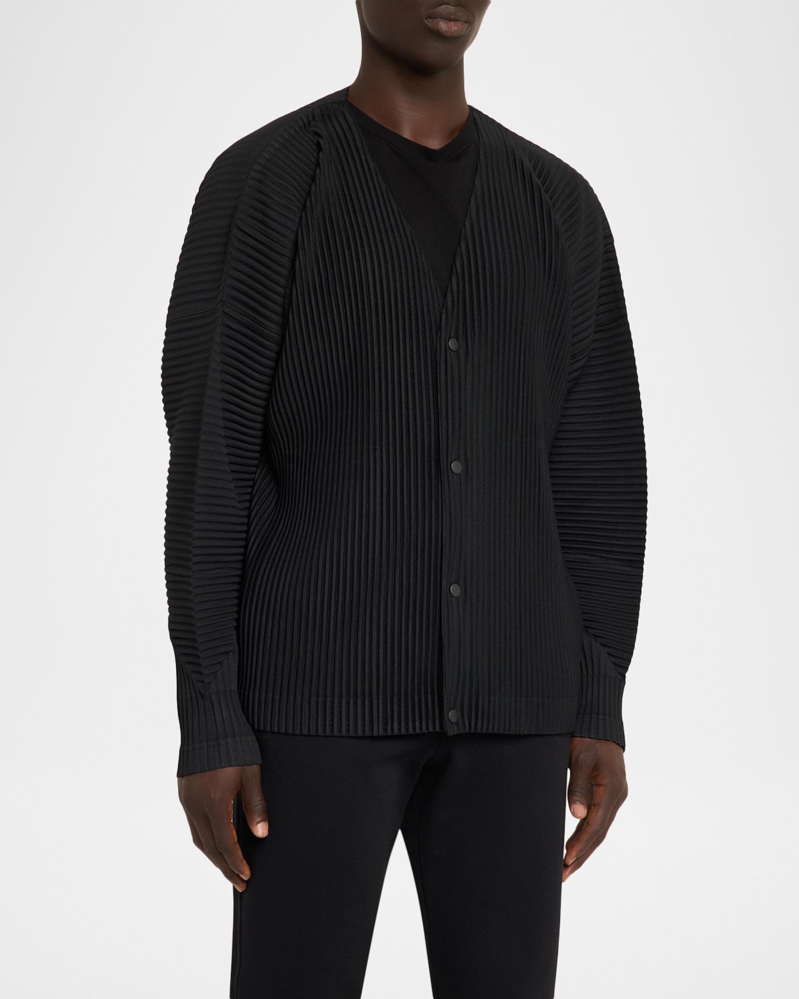Homme Plisse Issey Miyake Men's Basics Pleated Cardigan | Neiman