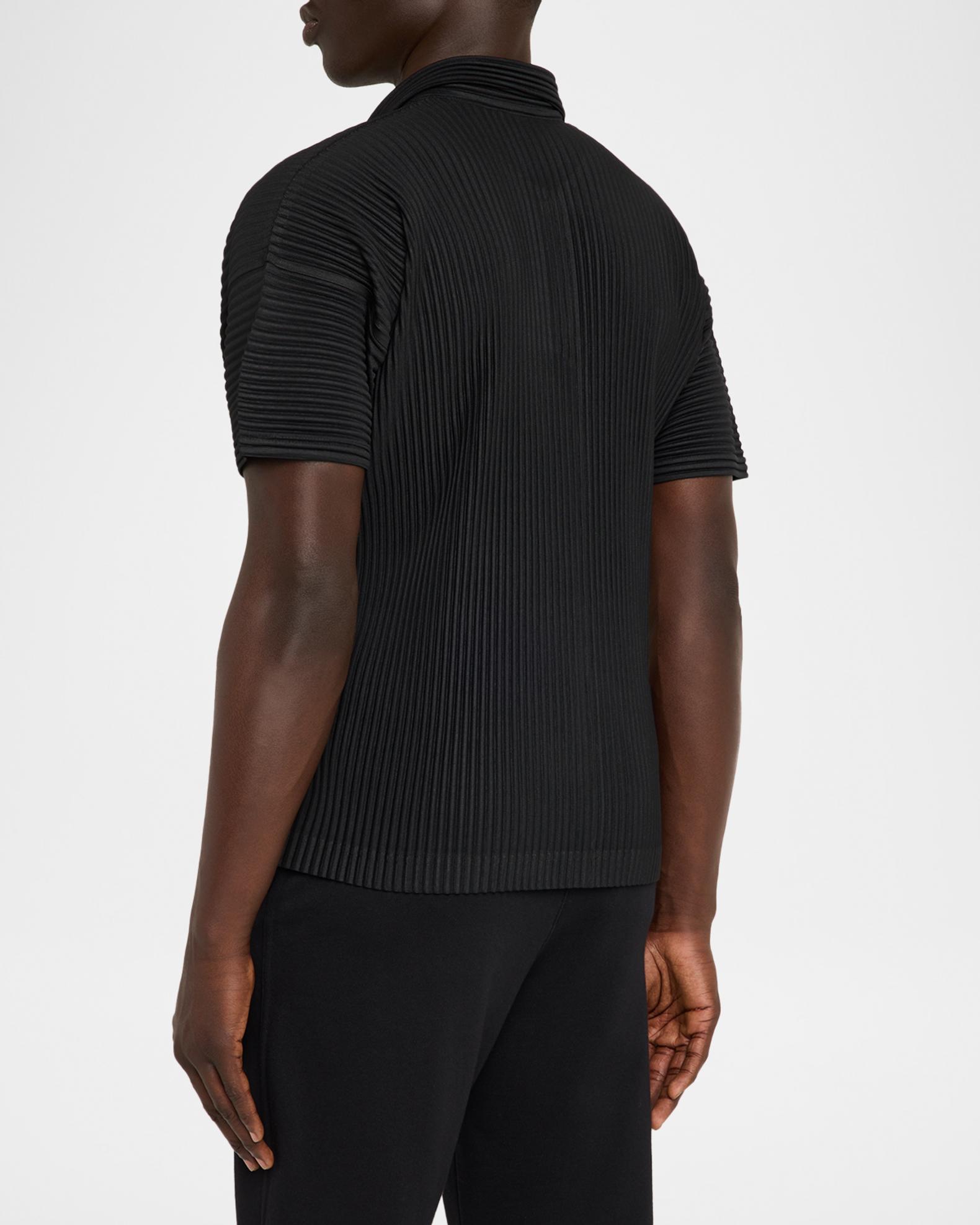 Homme Plisse Issey Miyake Men's Basics Pleated Johnny Collar Polo