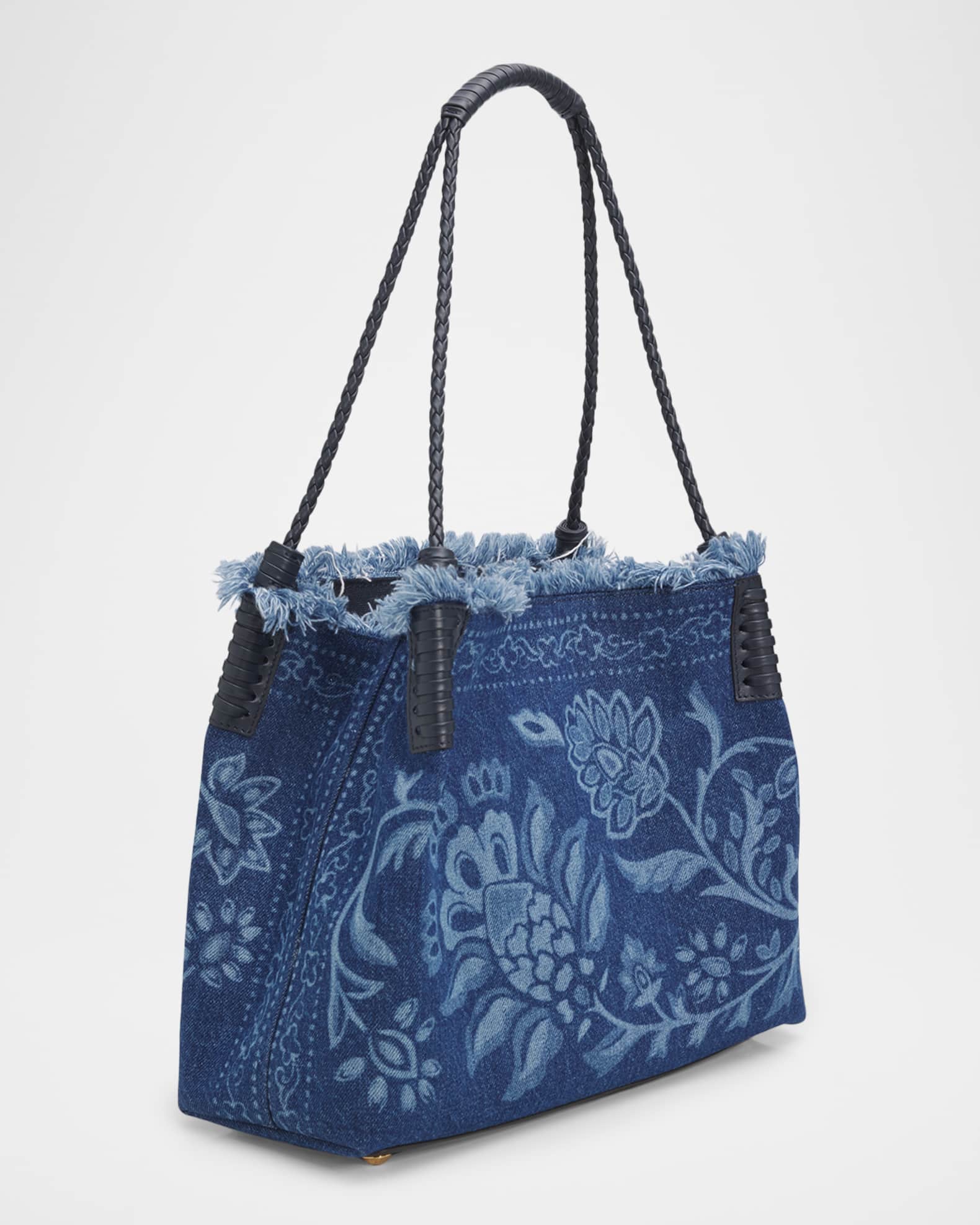 Etro Libra Small Paisley Denim Tote Bag | Neiman Marcus