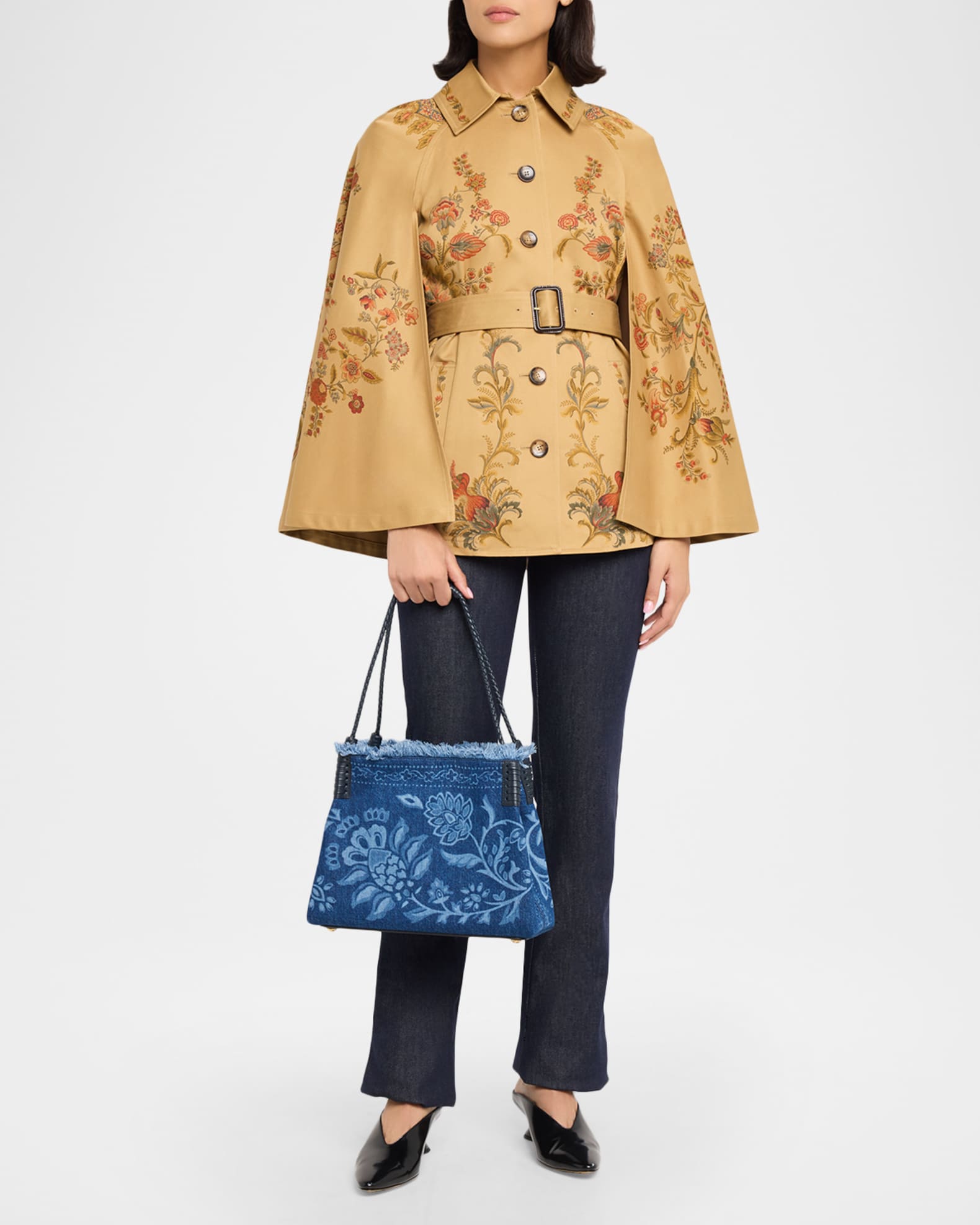 Etro Libra Small Paisley Denim Tote Bag | Neiman Marcus