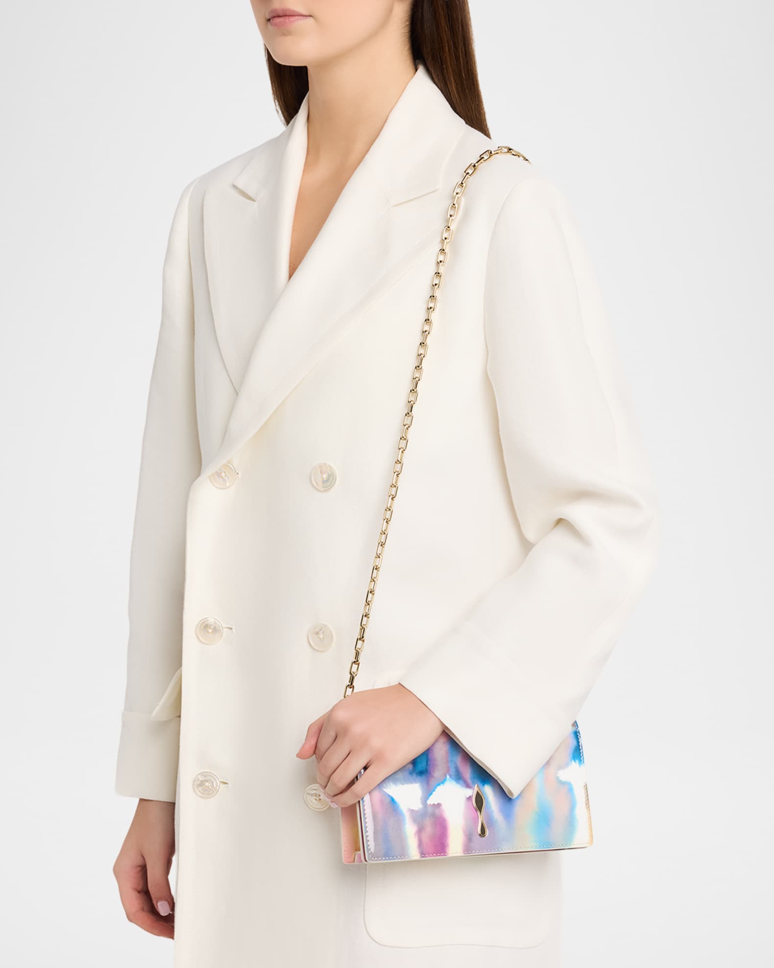 Christian Louboutin Bettina Tie Dye Wallet on Chain in Leather