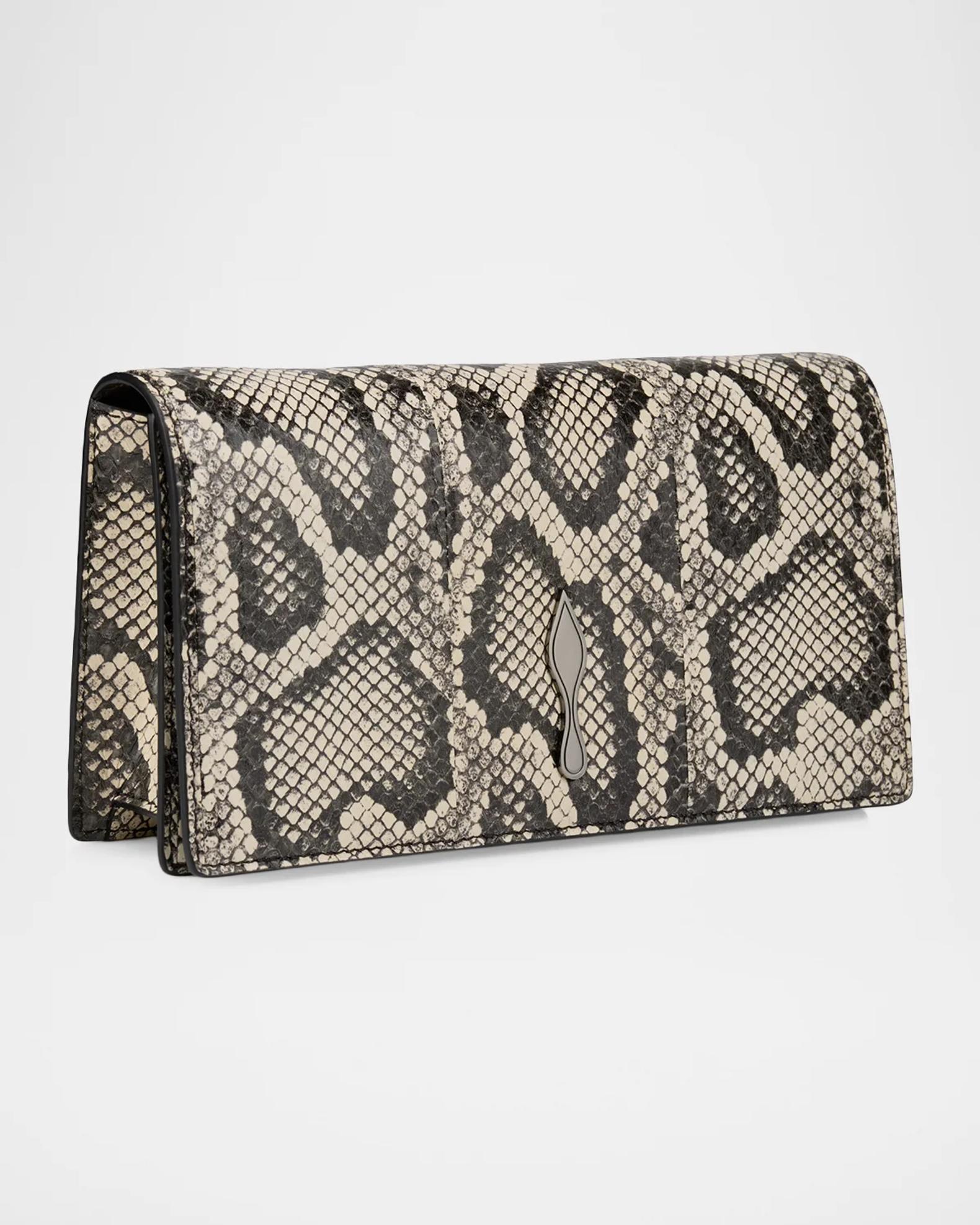 Christian Louboutin Bettina Clutch Bag in Snakeskin | Neiman Marcus