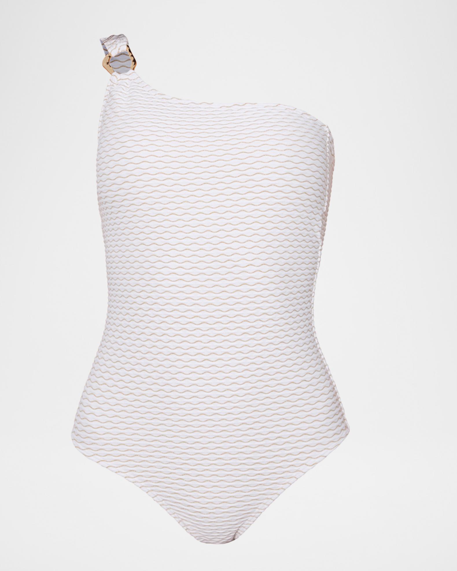 Shoshanna Asymmetric Ring One-Piece Swimsuit | Neiman Marcus