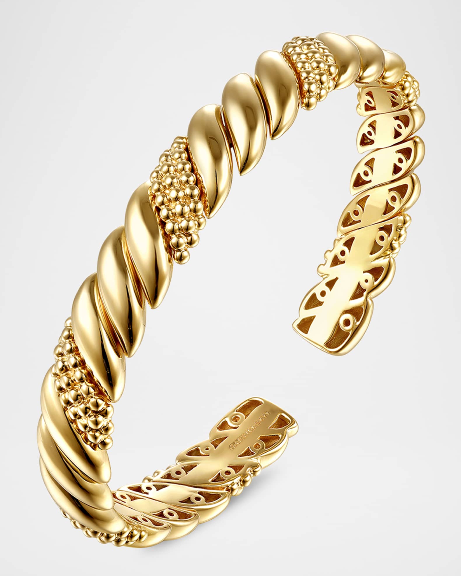 Gabriel & Co 14K Yellow Plain Gold Bujukan Split Bangle Bracelet
