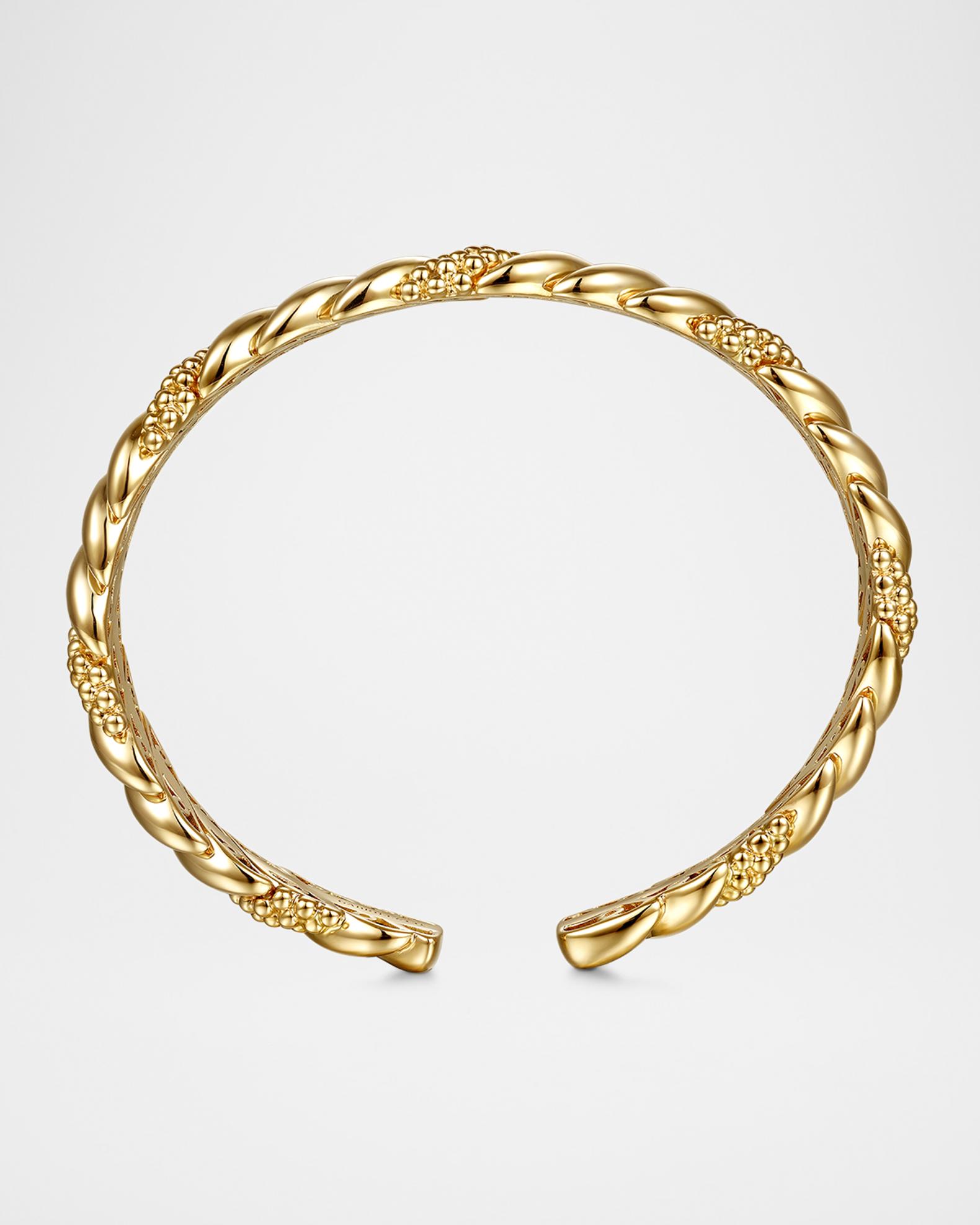 Gabriel & Co 14K Yellow Plain Gold Bujukan Split Bangle Bracelet